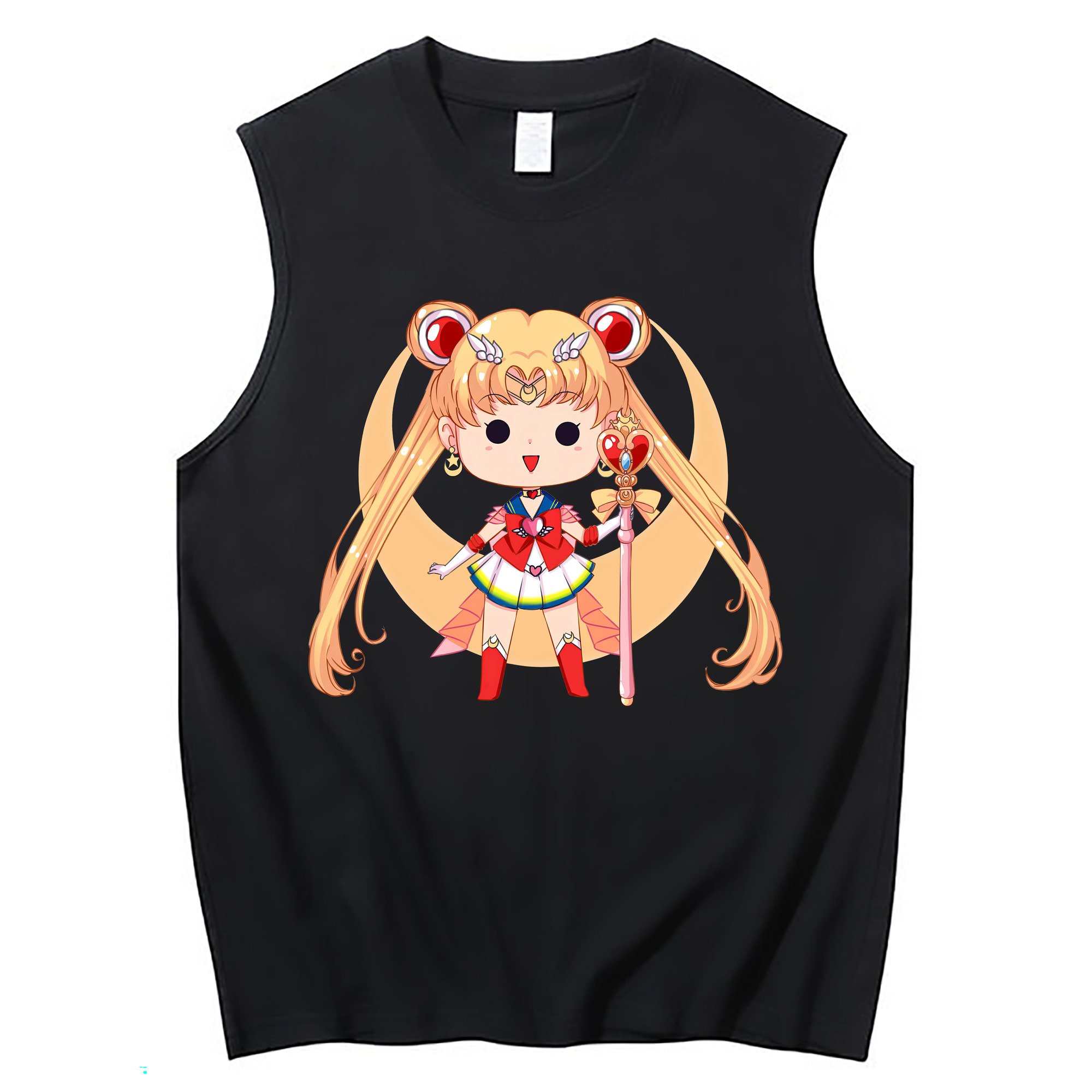 （画像用） 美少女戦士セーラームーン 月野 うさぎ つきの うさぎ Sailor Moon Tsukino Usagi コットン100％タンクトップ（フロントプリント）