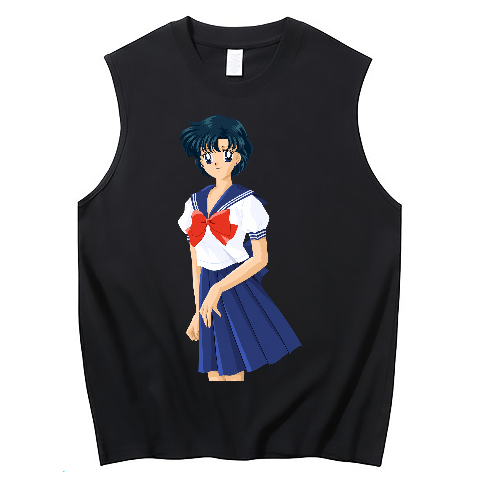 （画像用） 美少女戦士セーラームーン 水野 亜美 みずの あみ Sailor Moon Mizuno Ami コットン100％タンクトップ（フロントプリント）