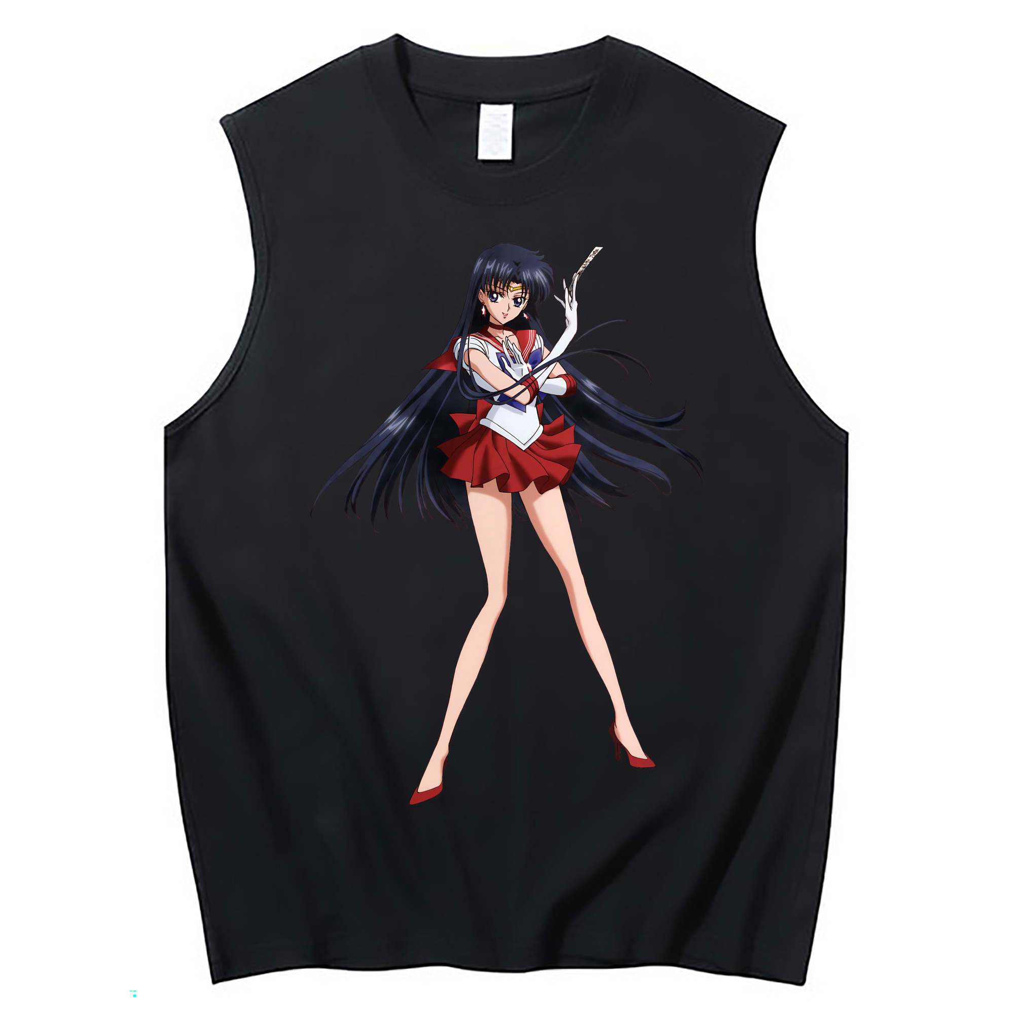 （画像用） 美少女戦士セーラームーン 火野レイ ひの レイ Sailor Moon Hino Rei （セーラーマーズ,Sailor Mars） コットン100％タンクトップ（フロントプリント）