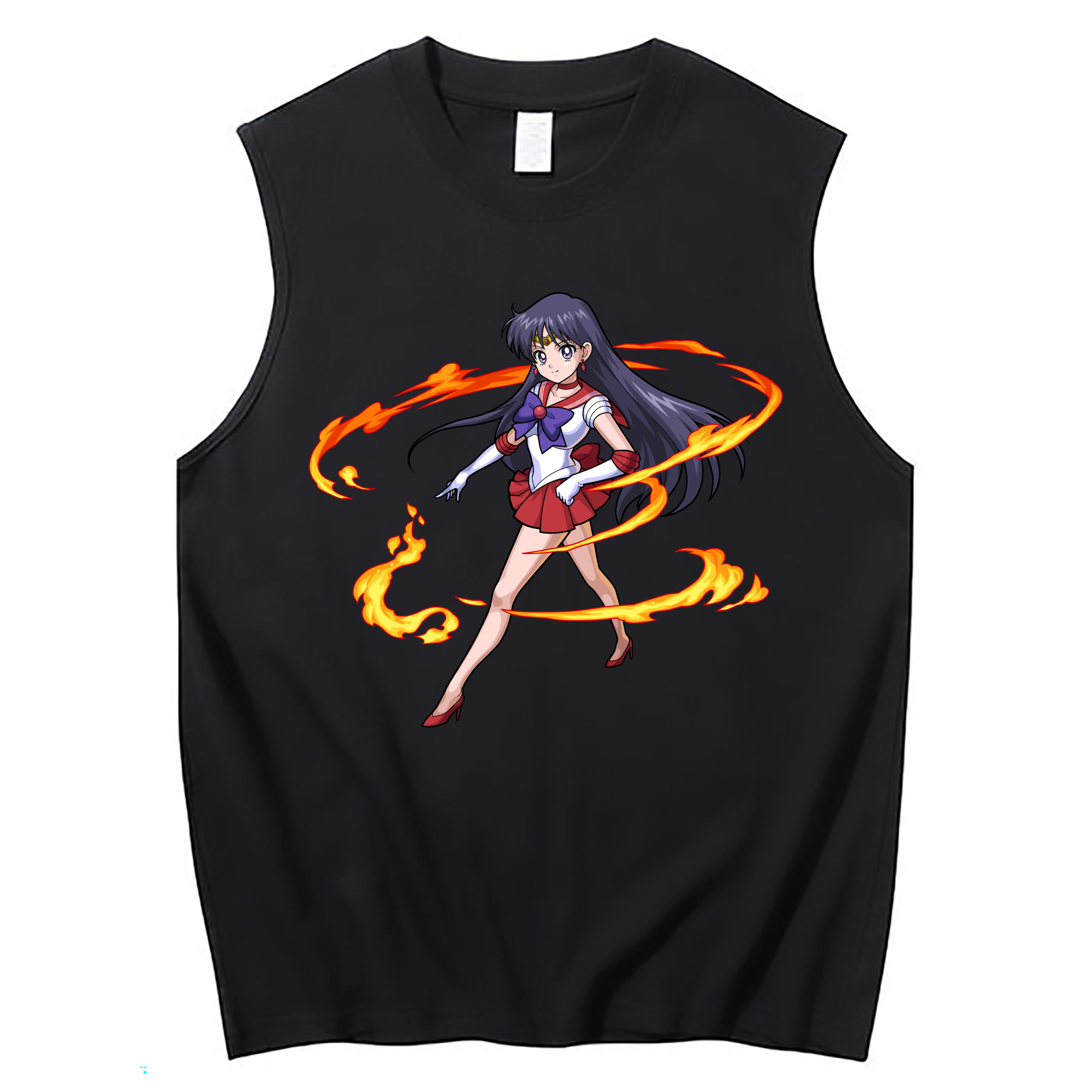 （画像用） 美少女戦士セーラームーン 火野レイ ひの レイ Sailor Moon Hino Rei （セーラーマーズ,Sailor Mars） コットン100％タンクトップ（フロントプリント）