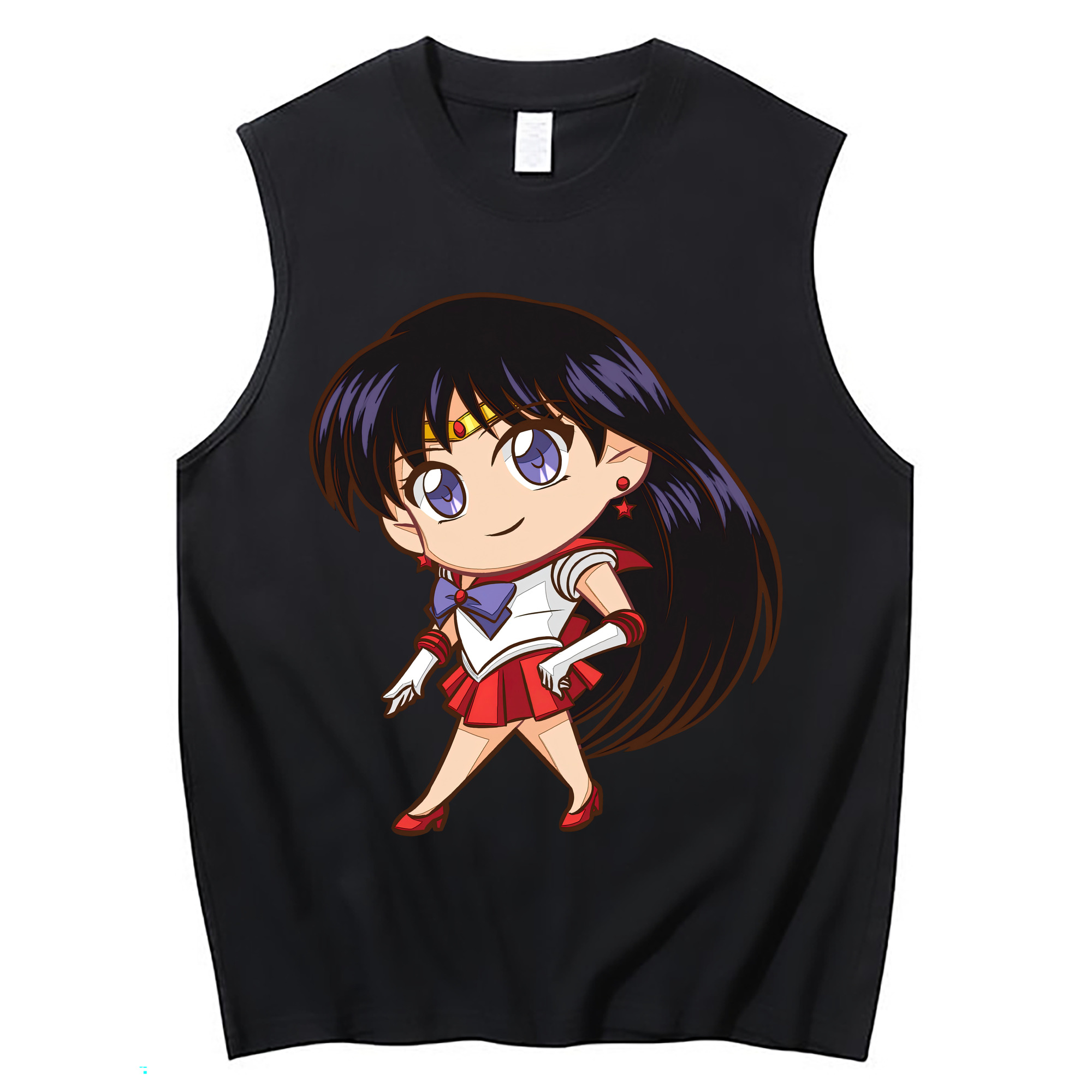 （画像用） 美少女戦士セーラームーン 火野レイ ひの レイ Sailor Moon Hino Rei （セーラーマーズ,Sailor Mars） コットン100％タンクトップ（フロントプリント）