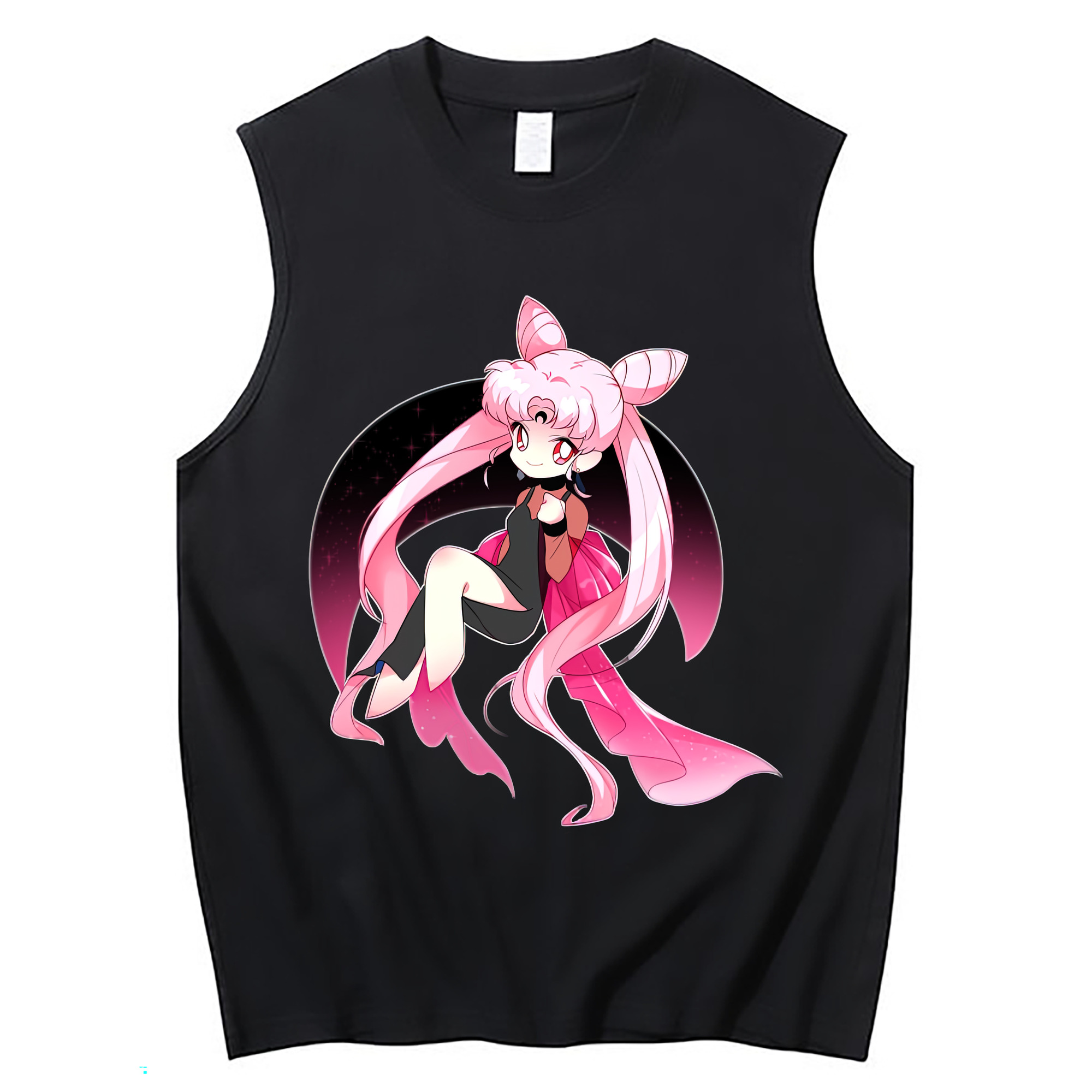 （画像用） 美少女戦士セーラームーン ちびうさ Sailor Moon Chibiusa Tsukino Usagi Small Lady Serenity コットン100％タンクトップ（フロントプリント）