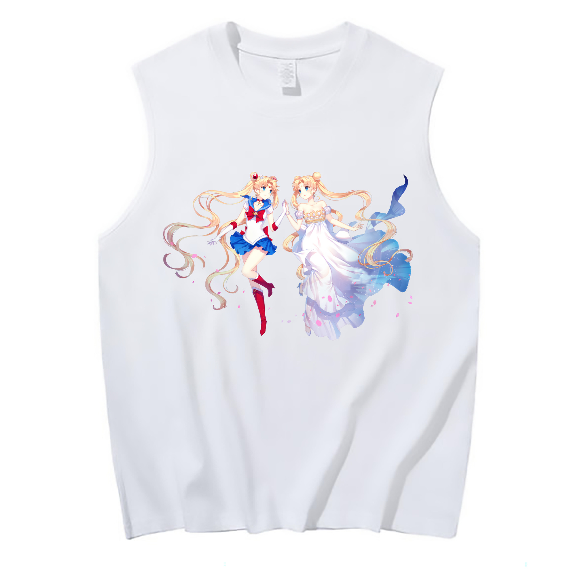 （画像用） 美少女戦士セーラームーン 月野 うさぎ つきの うさぎ Sailor Moon Tsukino Usagi コットン100％タンクトップ（フロントプリント）