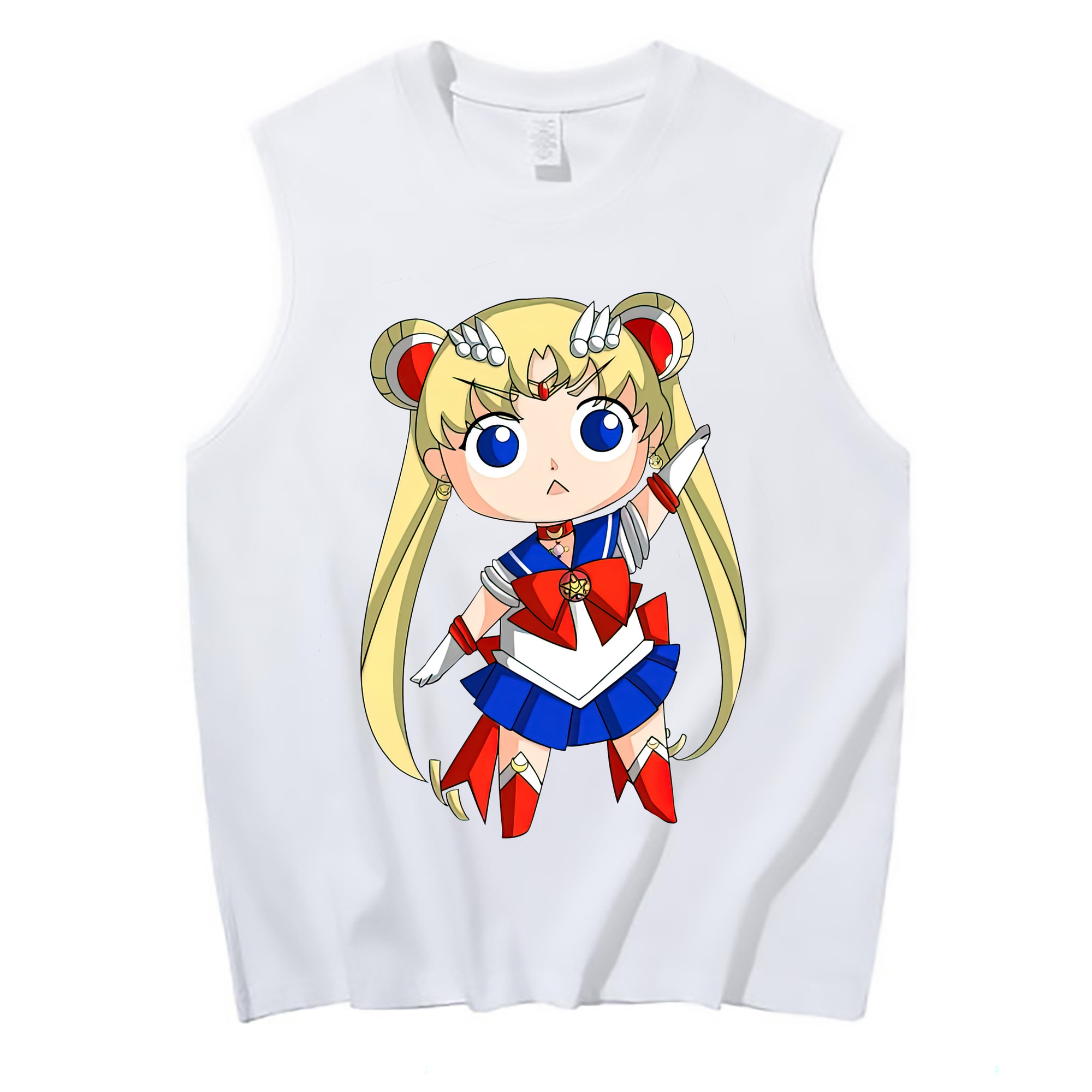 （画像用） 美少女戦士セーラームーン 月野 うさぎ つきの うさぎ Sailor Moon Tsukino Usagi コットン100％タンクトップ（フロントプリント）