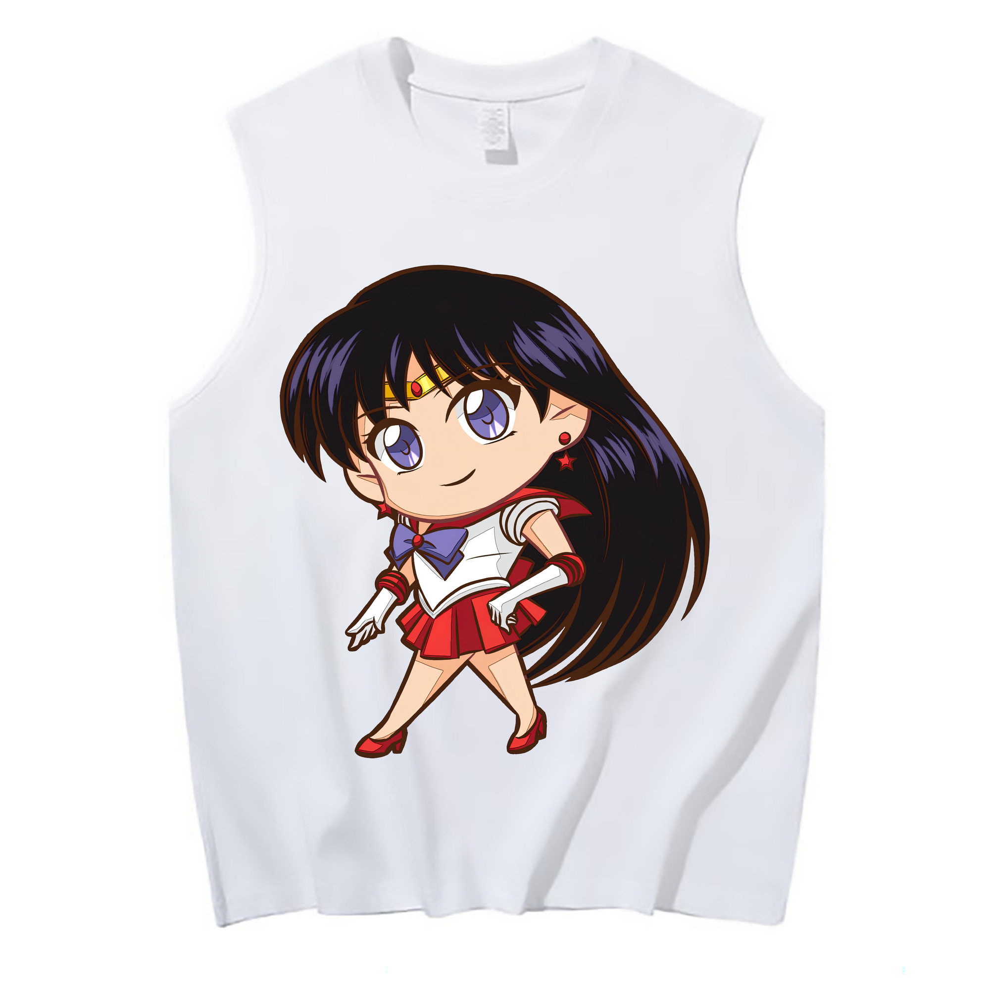 （画像用） 美少女戦士セーラームーン 火野レイ ひの レイ Sailor Moon Hino Rei （セーラーマーズ,Sailor Mars） コットン100％タンクトップ（フロントプリント）