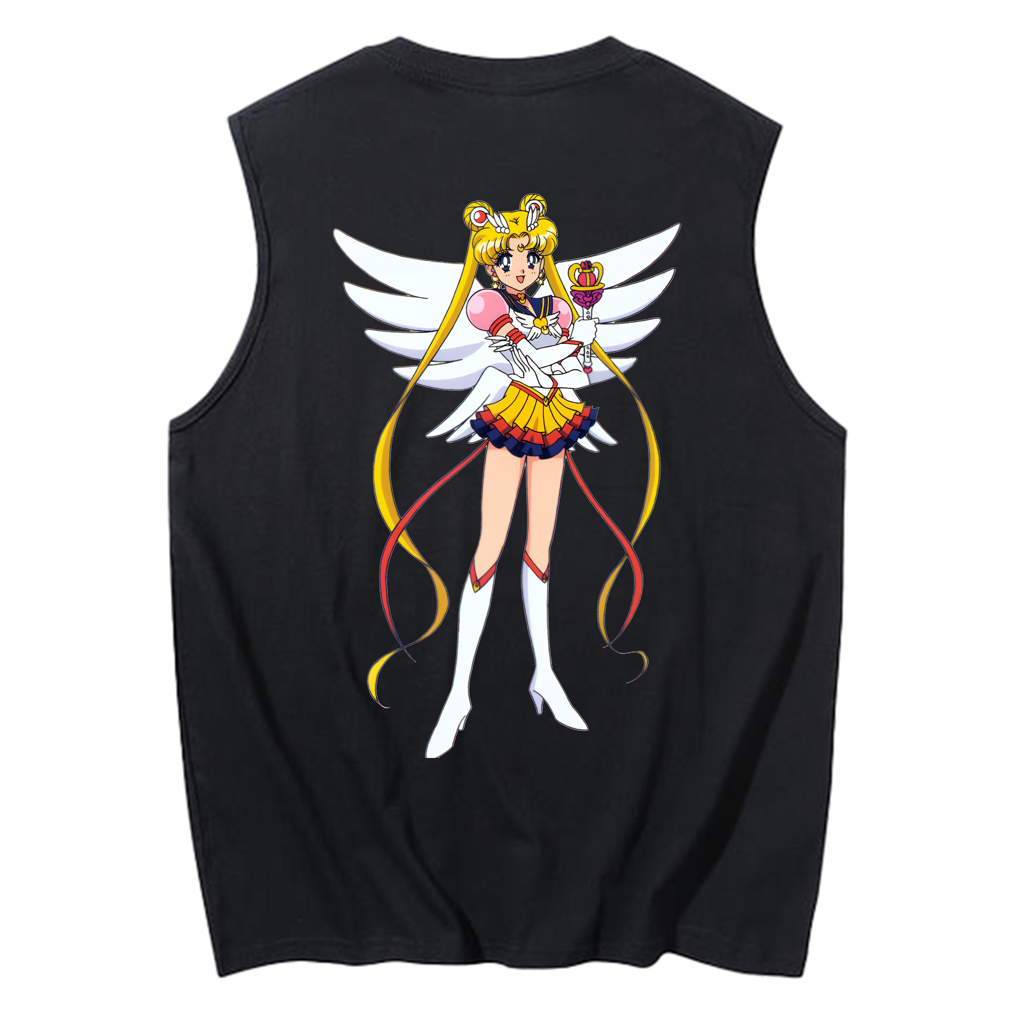 （画像用） 美少女戦士セーラームーン 月野 うさぎ つきの うさぎ Sailor Moon Tsukino Usagi コットン100％タンクトップ（背面プリント）