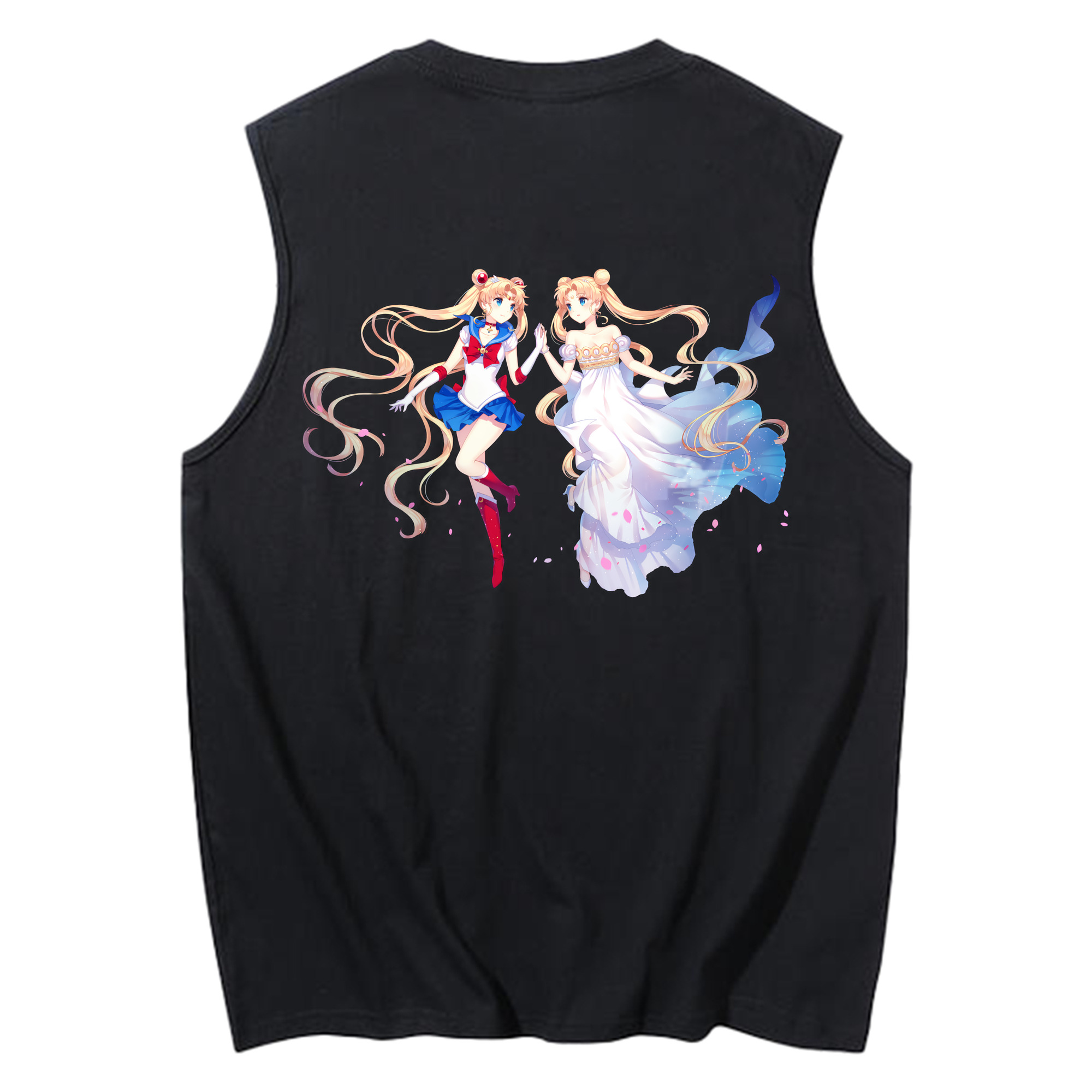（画像用） 美少女戦士セーラームーン 月野 うさぎ つきの うさぎ Sailor Moon Tsukino Usagi コットン100％タンクトップ（背面プリント）