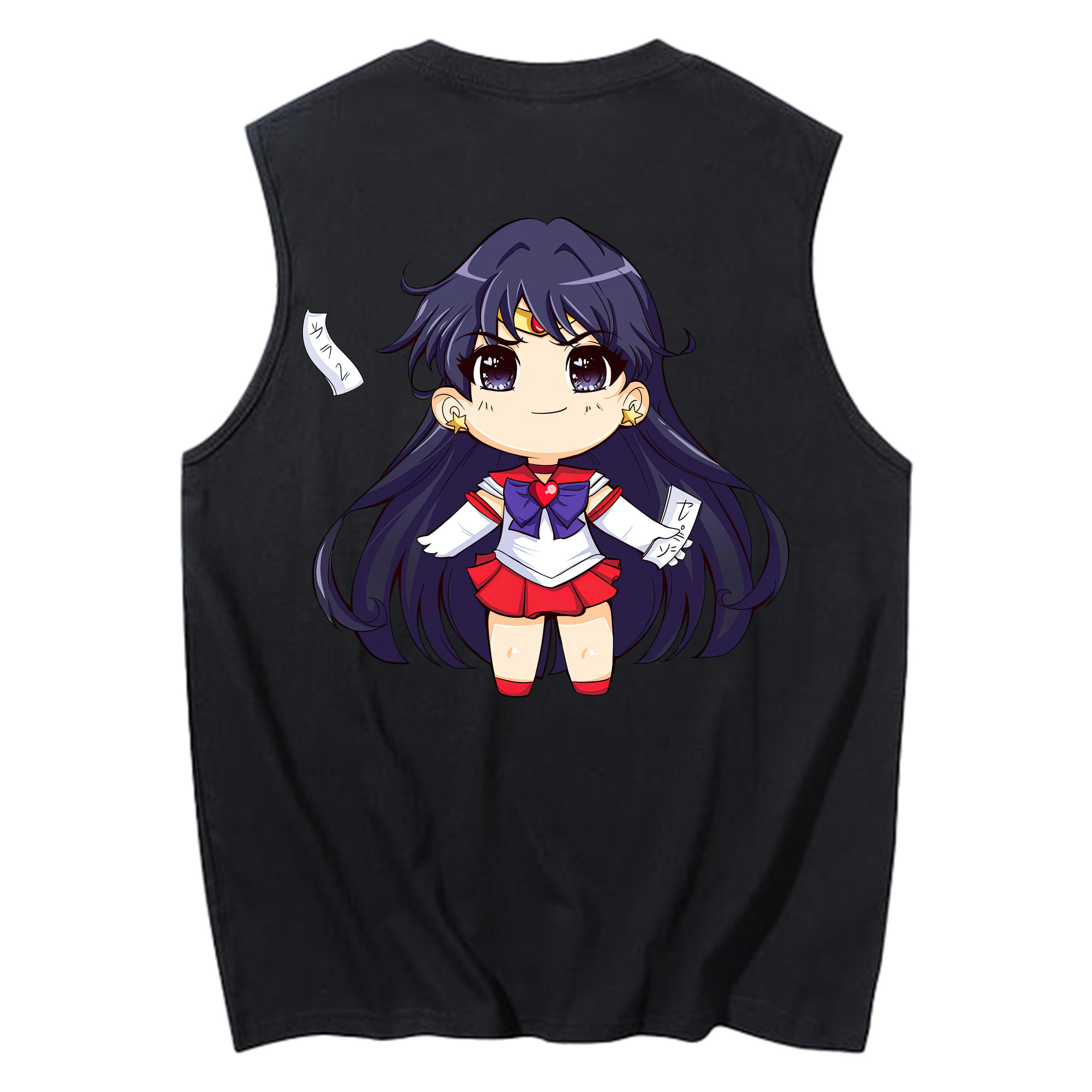 （画像用） 美少女戦士セーラームーン 火野レイ ひの レイ Sailor Moon Hino Rei （セーラーマーズ,Sailor Mars） コットン100％タンクトップ（背面プリント）
