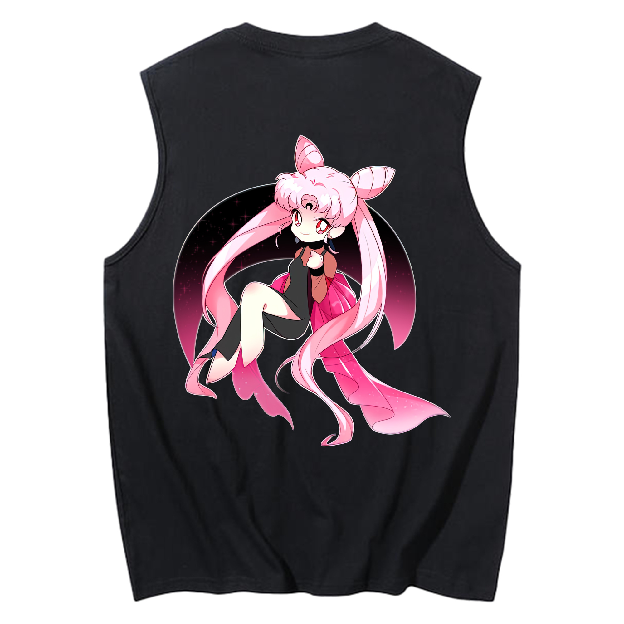 （画像用） 美少女戦士セーラームーン ちびうさ Sailor Moon Chibiusa Tsukino Usagi Small Lady Serenity コットン100％タンクトップ（背面プリント）