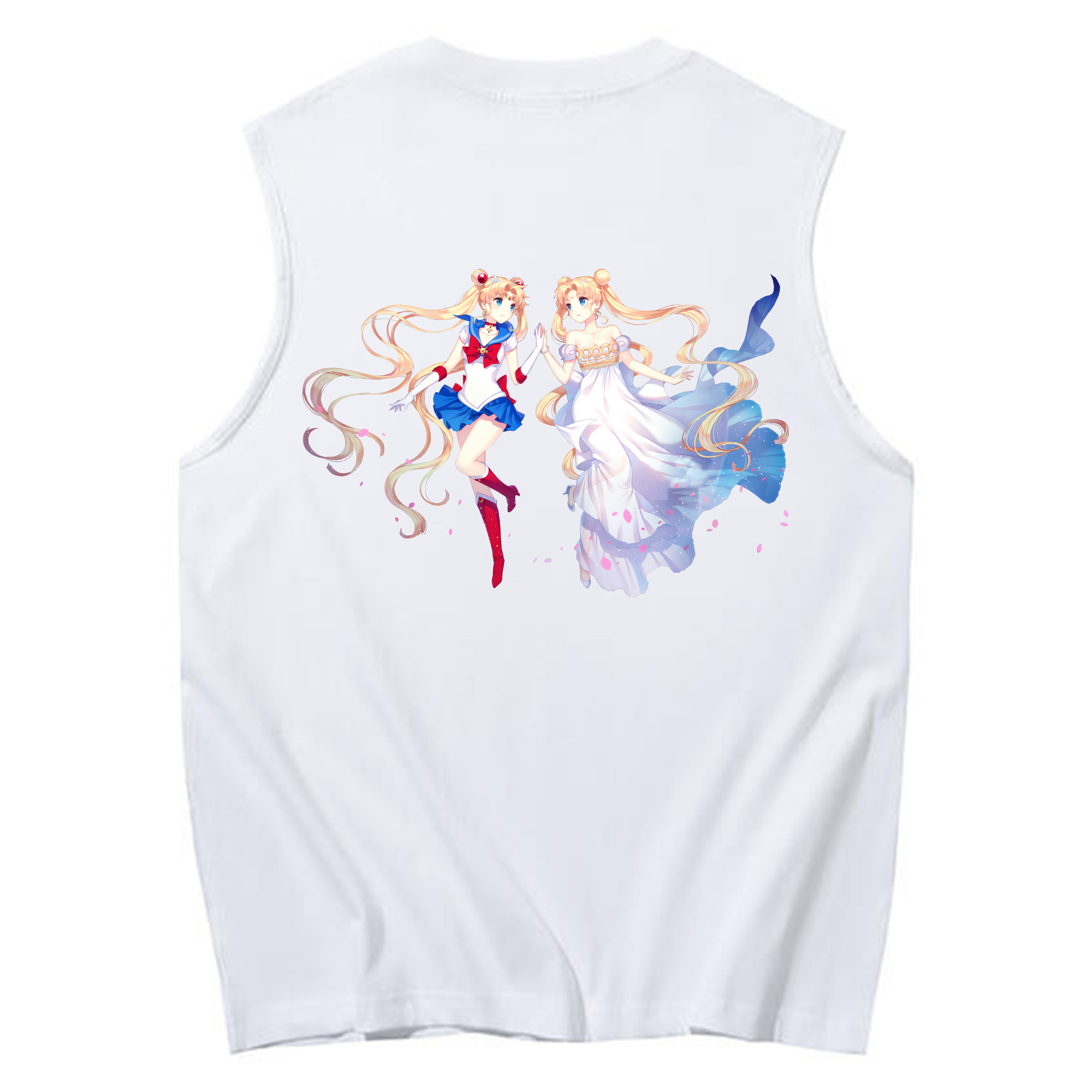 （画像用） 美少女戦士セーラームーン 月野 うさぎ つきの うさぎ Sailor Moon Tsukino Usagi コットン100％タンクトップ（背面プリント）