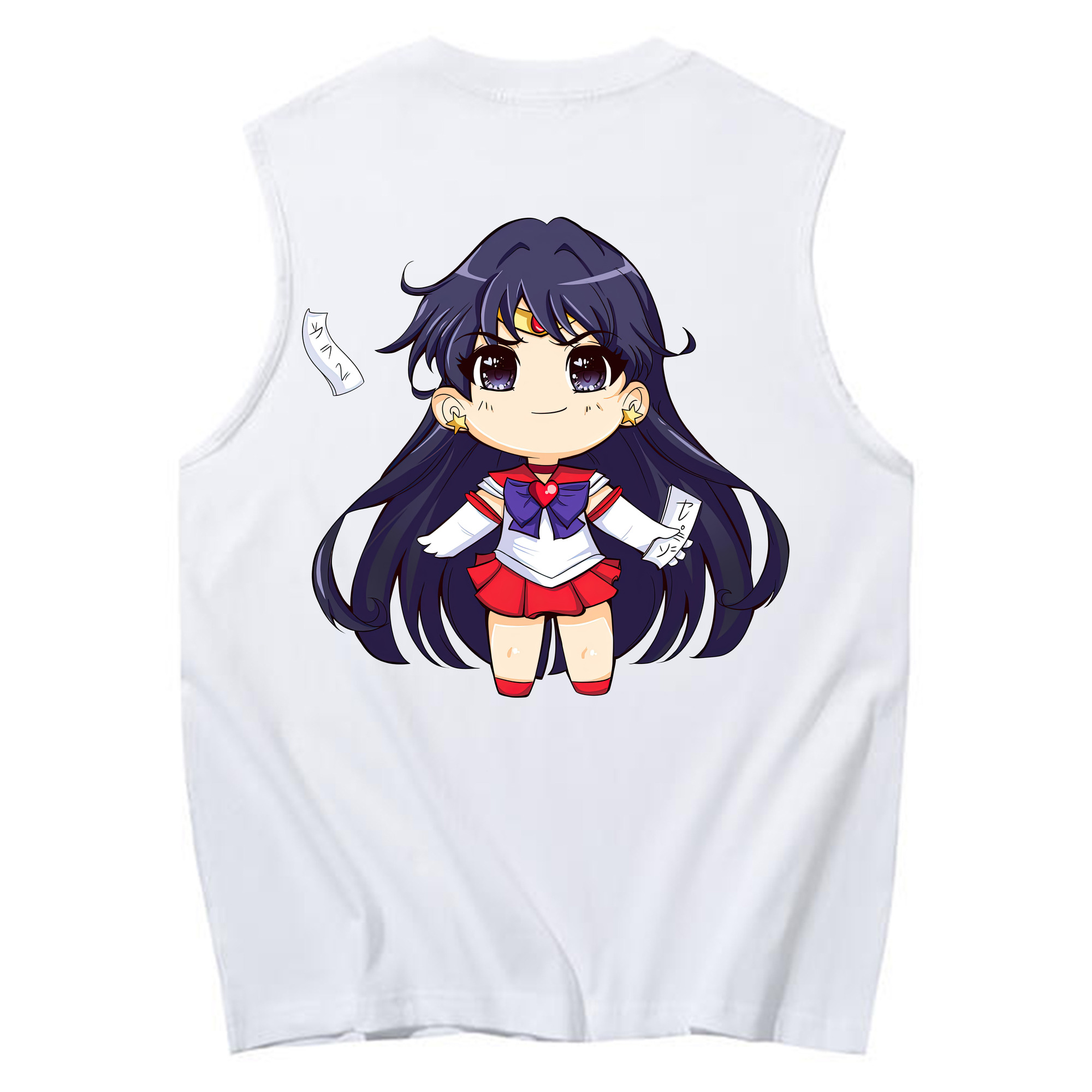 （画像用） 美少女戦士セーラームーン 火野レイ ひの レイ Sailor Moon Hino Rei （セーラーマーズ,Sailor Mars） コットン100％タンクトップ（背面プリント）