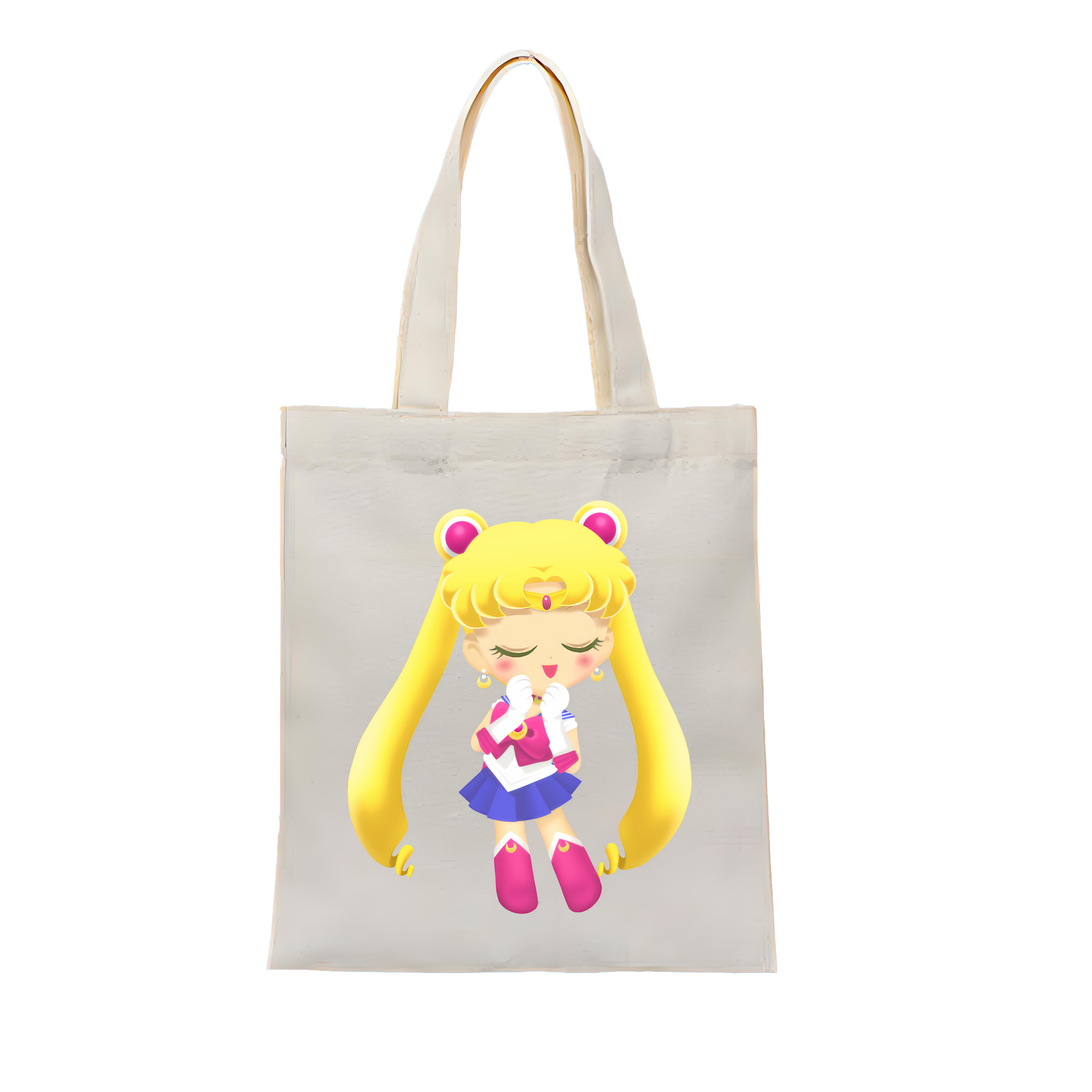 （画像用） 美少女戦士セーラームーン 月野 うさぎ つきの うさぎ Sailor Moon Tsukino Usagi 縦型キャンバス生地手提げバッグ　トートバッグ