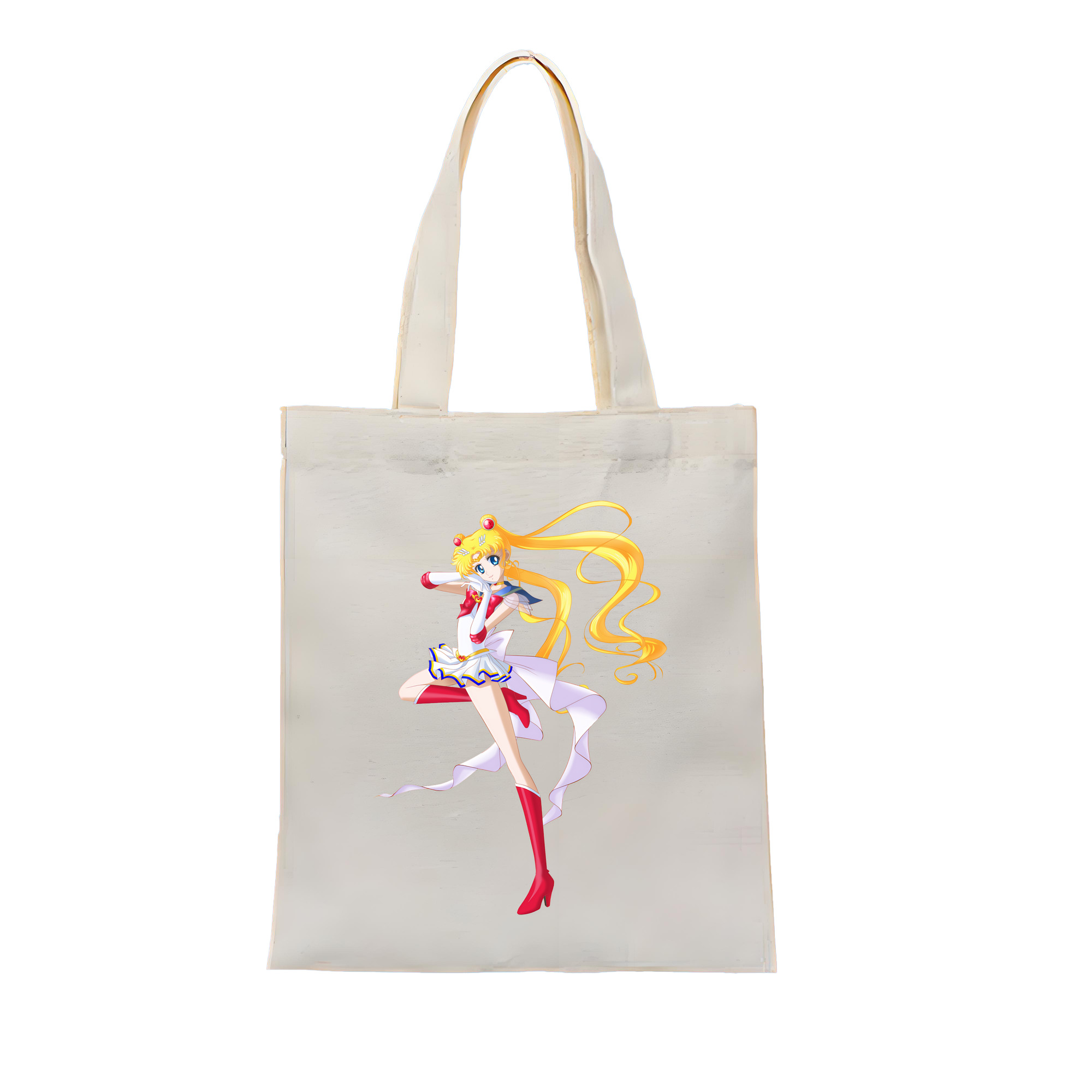 （画像用） 美少女戦士セーラームーン 月野 うさぎ つきの うさぎ Sailor Moon Tsukino Usagi 縦型キャンバス生地手提げバッグ　トートバッグ