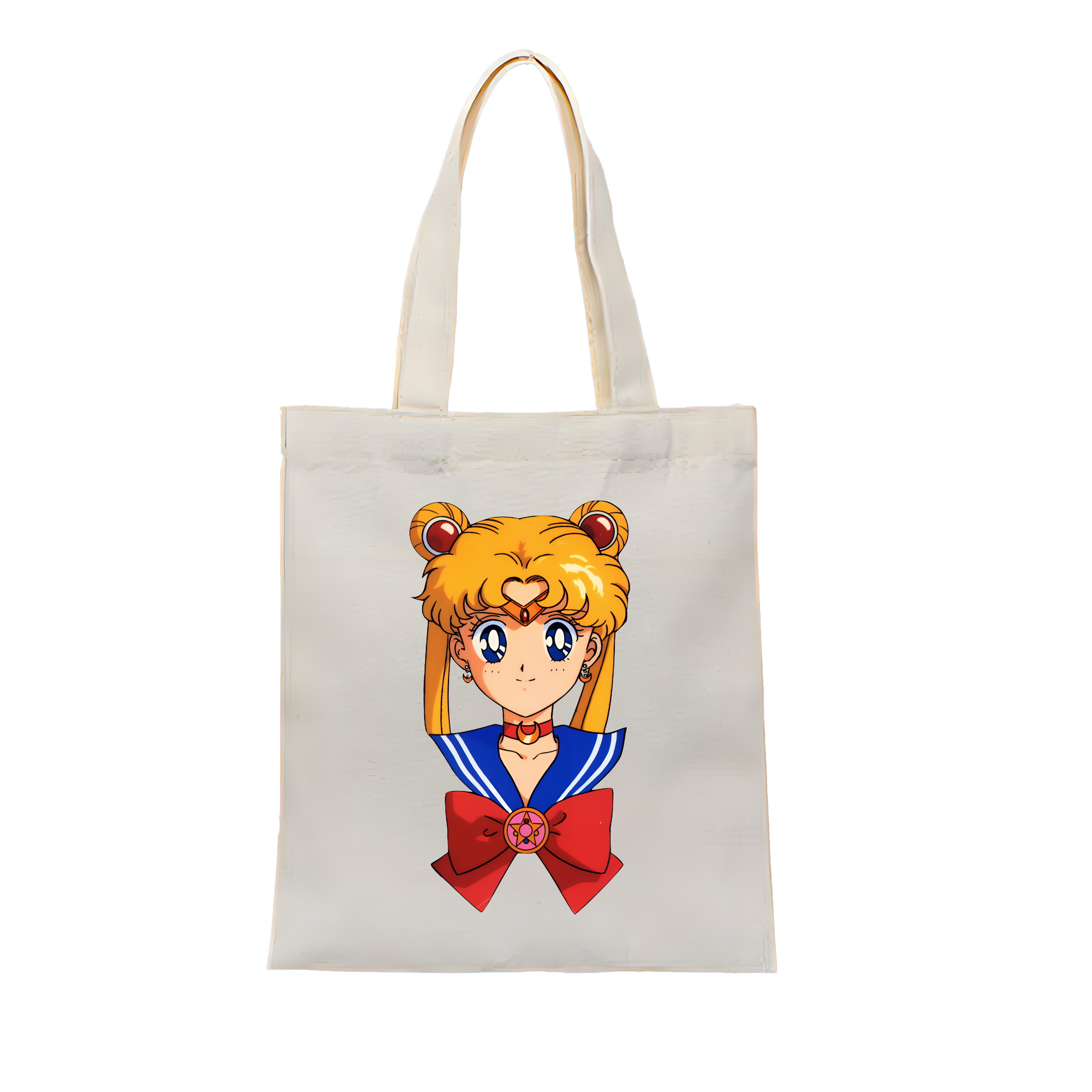 （画像用） 美少女戦士セーラームーン 月野 うさぎ つきの うさぎ Sailor Moon Tsukino Usagi 縦型キャンバス生地手提げバッグ　トートバッグ