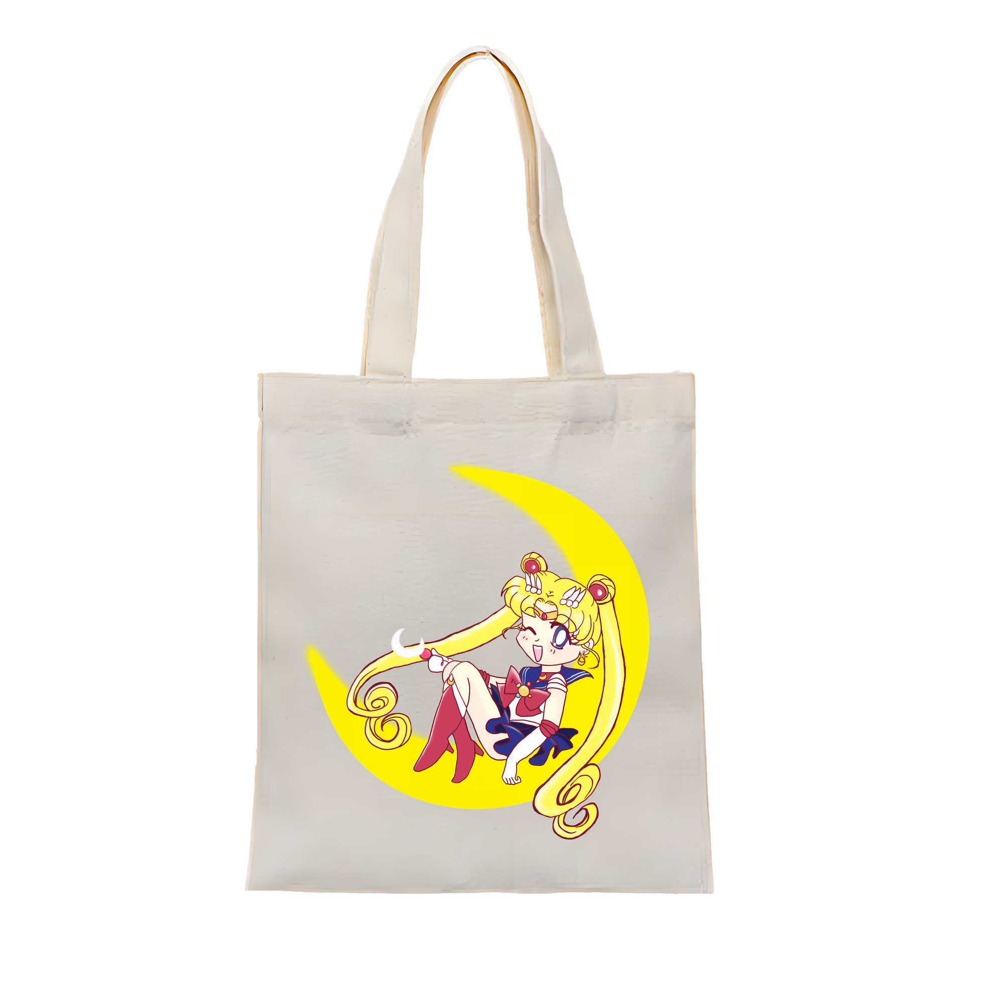 （画像用） 美少女戦士セーラームーン 月野 うさぎ つきの うさぎ Sailor Moon Tsukino Usagi 縦型キャンバス生地手提げバッグ　トートバッグ