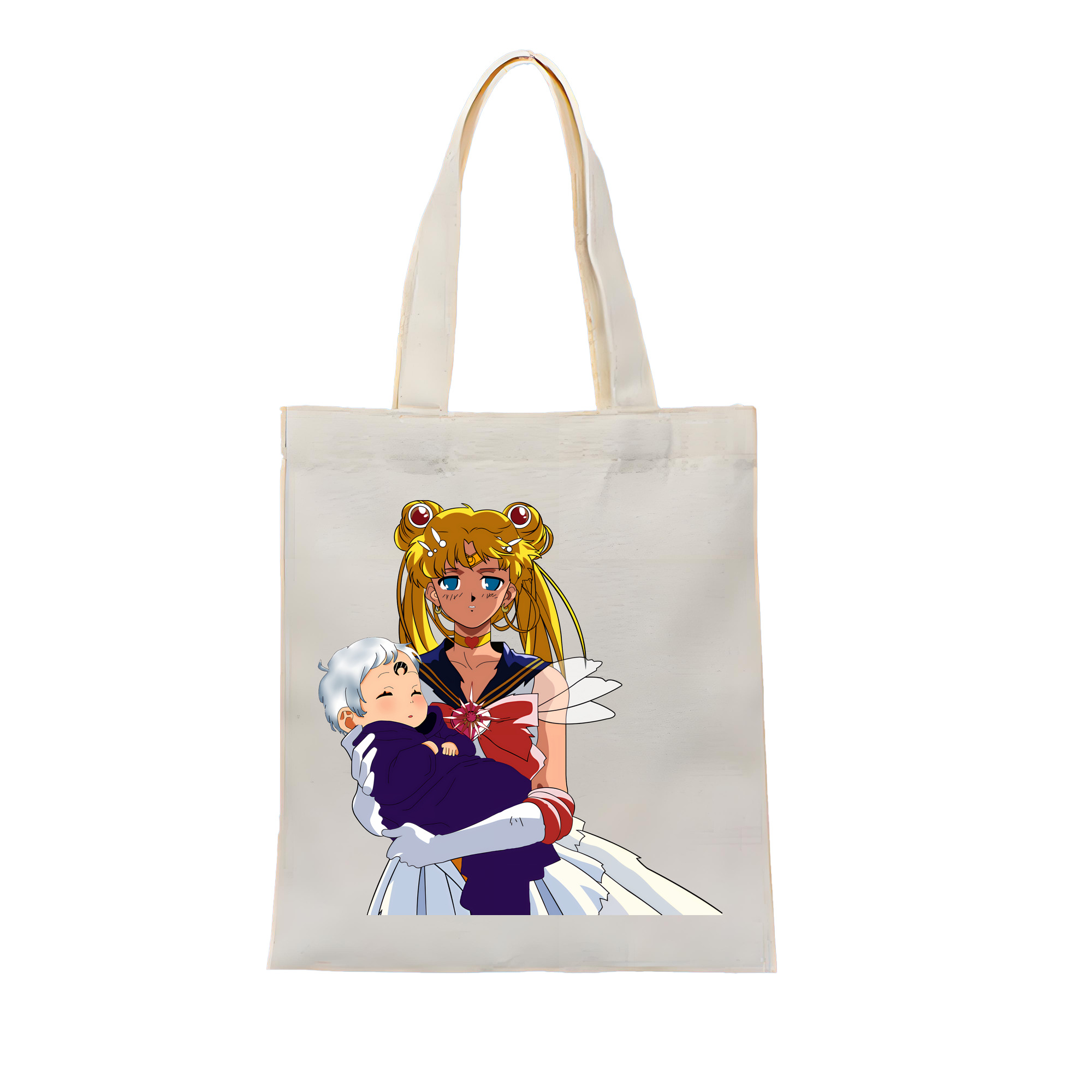 （画像用） 美少女戦士セーラームーン 月野 うさぎ つきの うさぎ Sailor Moon Tsukino Usagi 縦型キャンバス生地手提げバッグ　トートバッグ