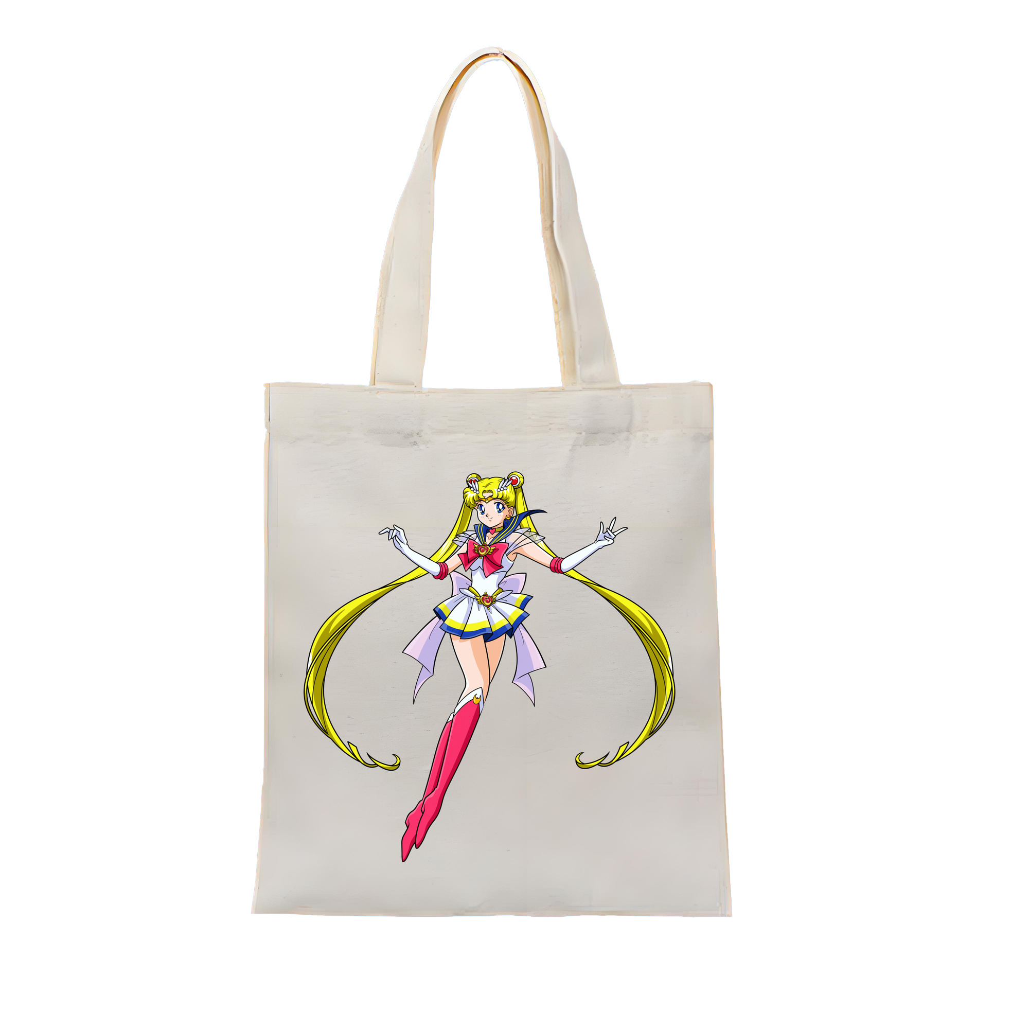 （画像用） 美少女戦士セーラームーン 月野 うさぎ つきの うさぎ Sailor Moon Tsukino Usagi 縦型キャンバス生地手提げバッグ　トートバッグ