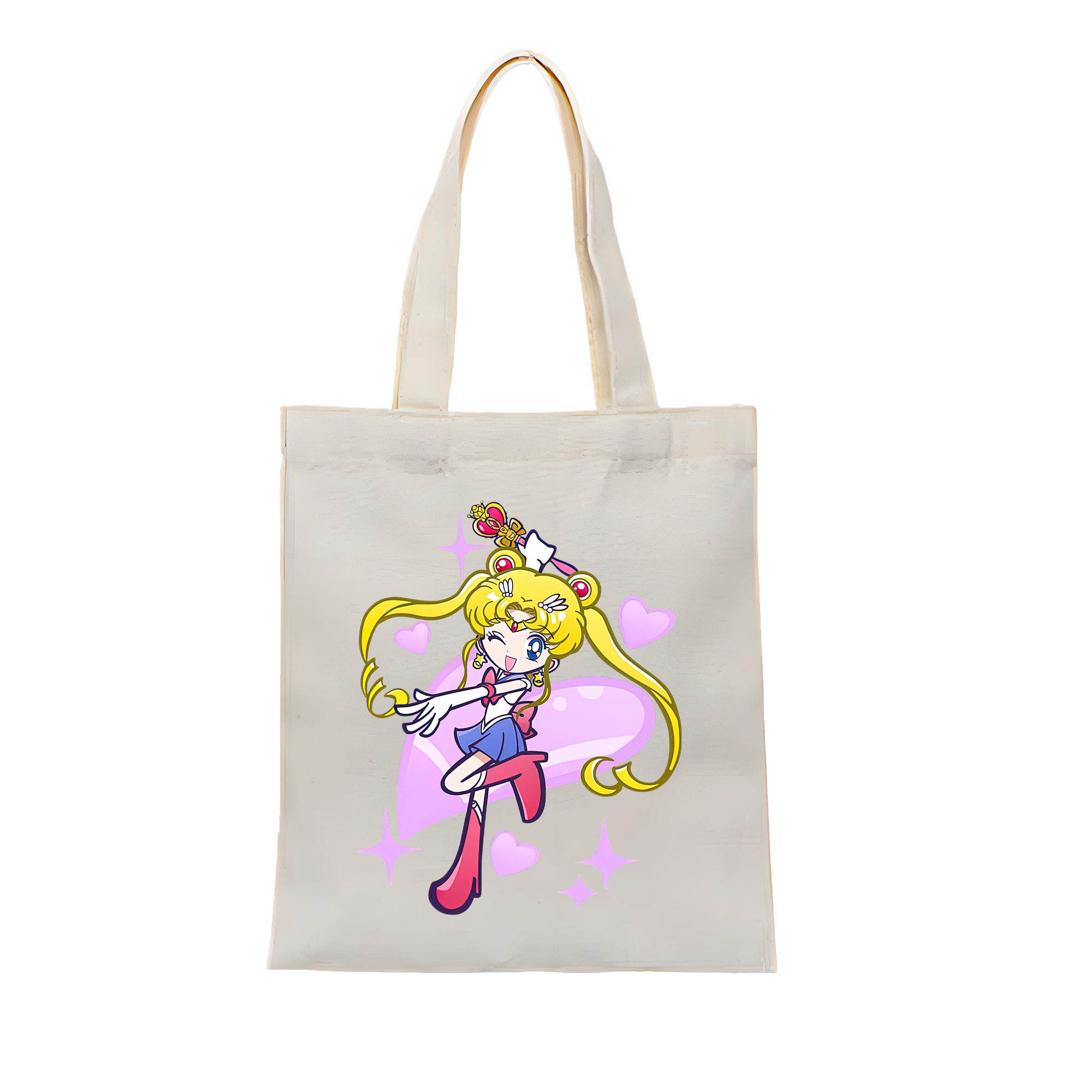 （画像用） 美少女戦士セーラームーン 月野 うさぎ つきの うさぎ Sailor Moon Tsukino Usagi 縦型キャンバス生地手提げバッグ　トートバッグ