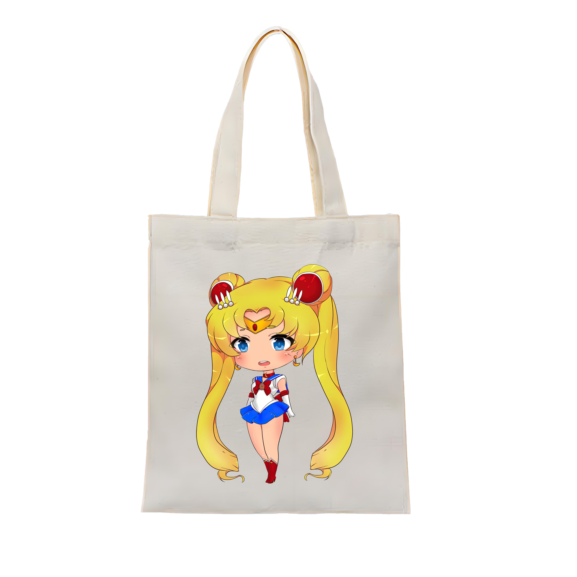 （画像用） 美少女戦士セーラームーン 月野 うさぎ つきの うさぎ Sailor Moon Tsukino Usagi 縦型キャンバス生地手提げバッグ　トートバッグ