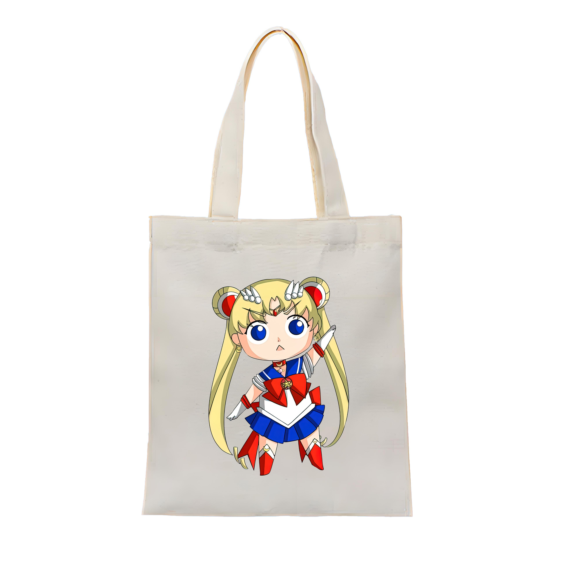 （画像用） 美少女戦士セーラームーン 月野 うさぎ つきの うさぎ Sailor Moon Tsukino Usagi 縦型キャンバス生地手提げバッグ　トートバッグ