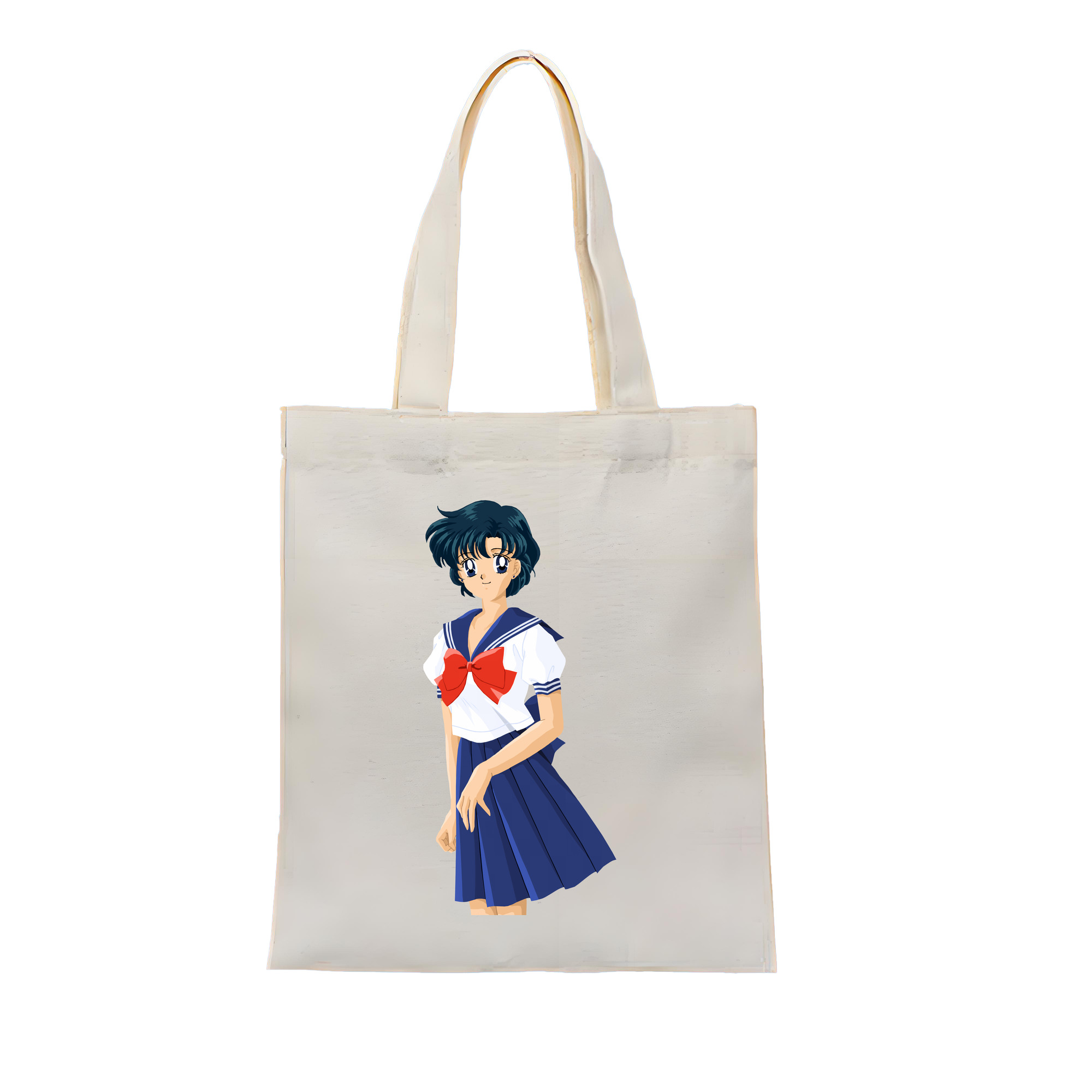 （画像用） 美少女戦士セーラームーン 水野 亜美 みずの あみ Sailor Moon Mizuno Ami 縦型キャンバス生地手提げバッグ　トートバッグ