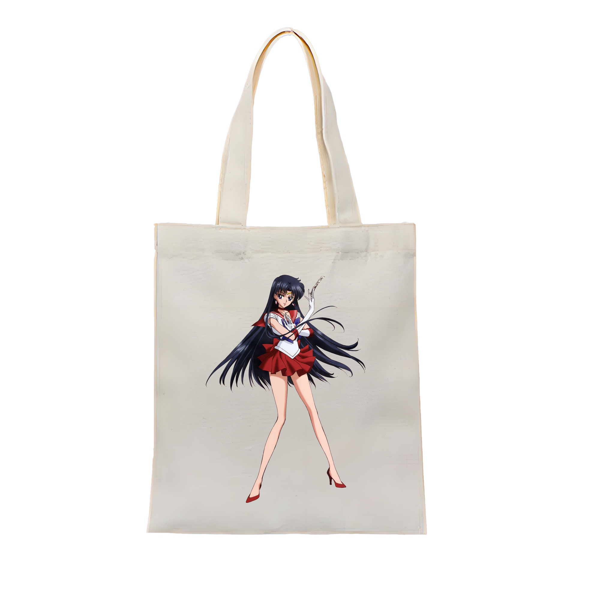 （画像用） 美少女戦士セーラームーン 火野レイ ひの レイ Sailor Moon Hino Rei （セーラーマーズ,Sailor Mars） 縦型キャンバス生地手提げバッグ　トートバッグ