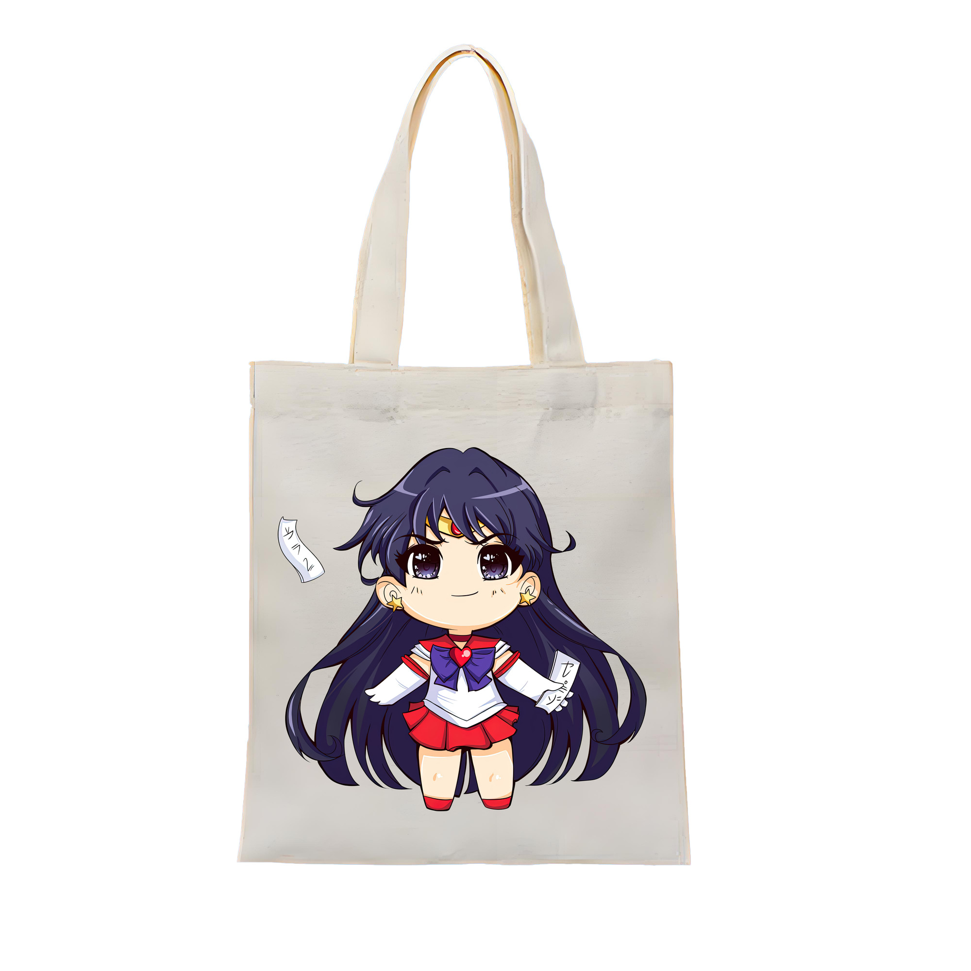 （画像用） 美少女戦士セーラームーン 火野レイ ひの レイ Sailor Moon Hino Rei （セーラーマーズ,Sailor Mars） 縦型キャンバス生地手提げバッグ　トートバッグ