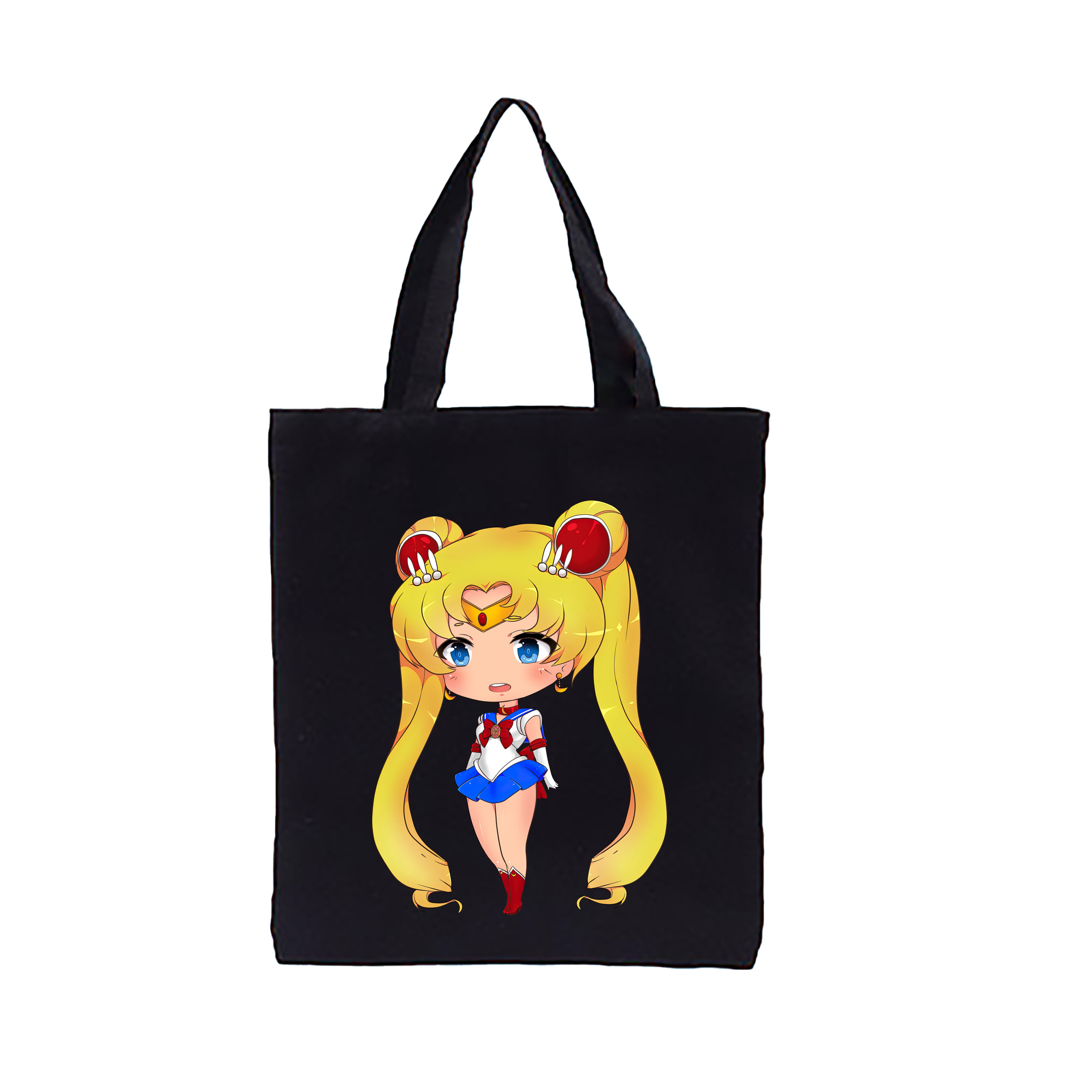 （画像用） 美少女戦士セーラームーン 月野 うさぎ つきの うさぎ Sailor Moon Tsukino Usagi 縦型キャンバス生地手提げバッグ　トートバッグ