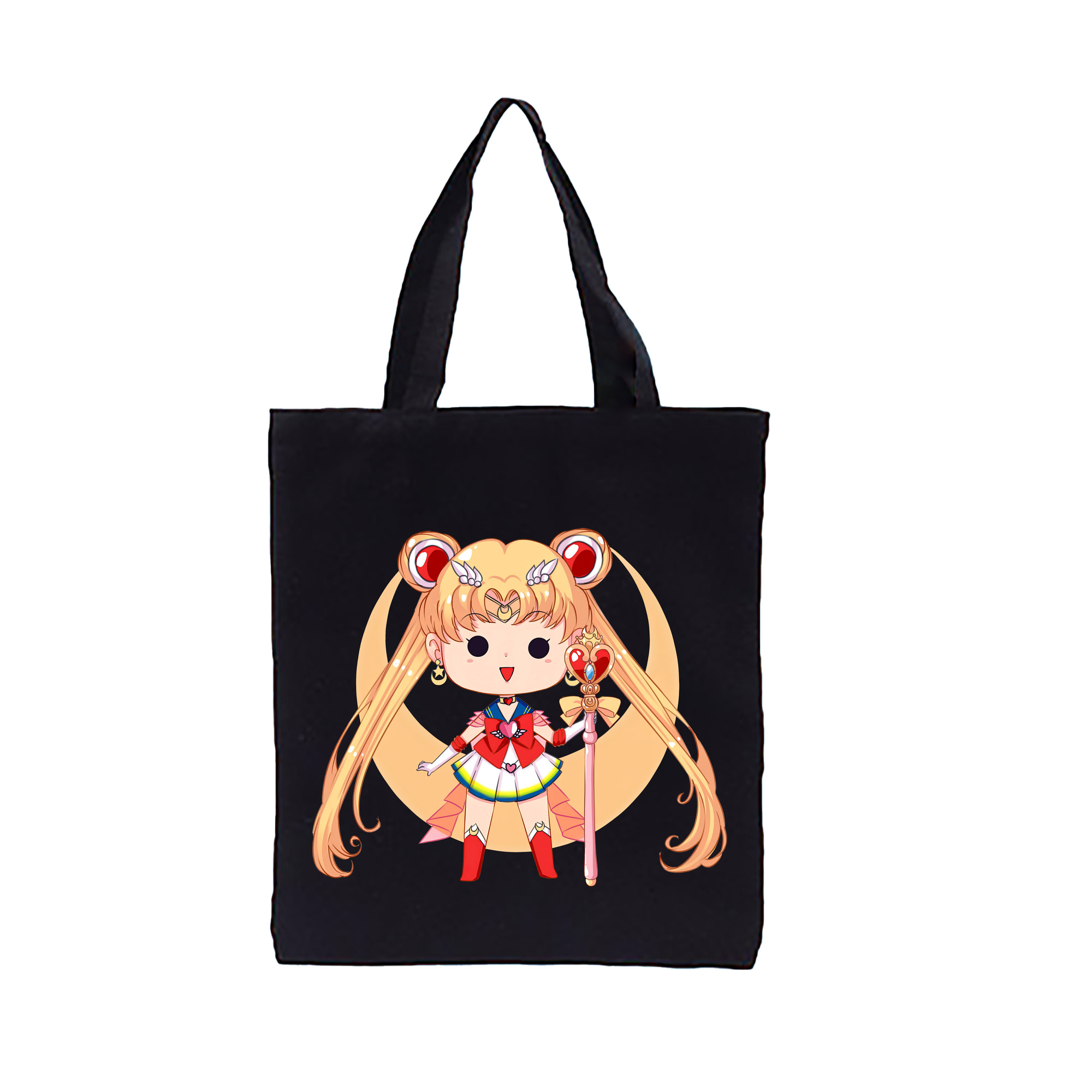 （画像用） 美少女戦士セーラームーン 月野 うさぎ つきの うさぎ Sailor Moon Tsukino Usagi 縦型キャンバス生地手提げバッグ　トートバッグ