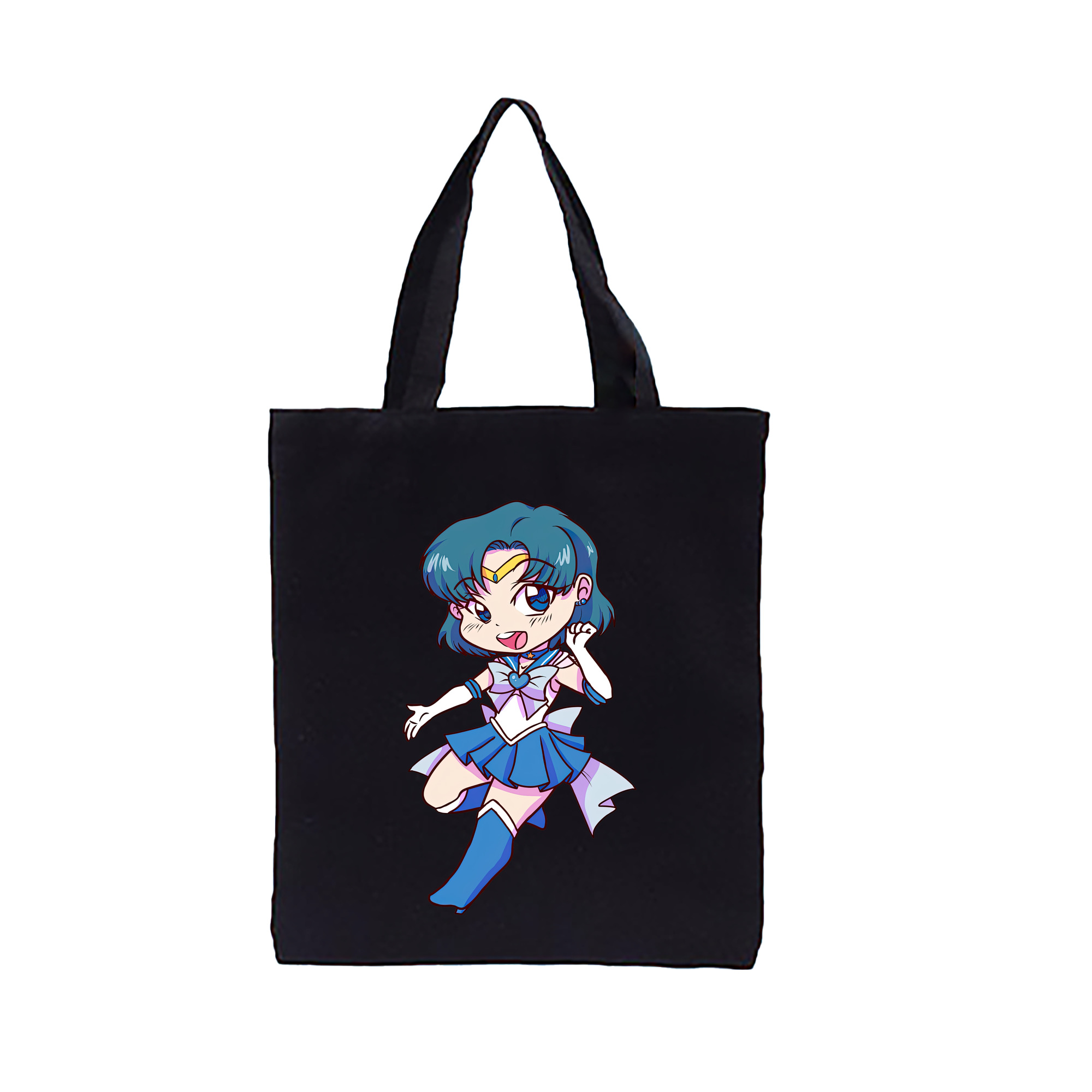 （画像用） 美少女戦士セーラームーン 水野 亜美 みずの あみ Sailor Moon Mizuno Ami 縦型キャンバス生地手提げバッグ　トートバッグ