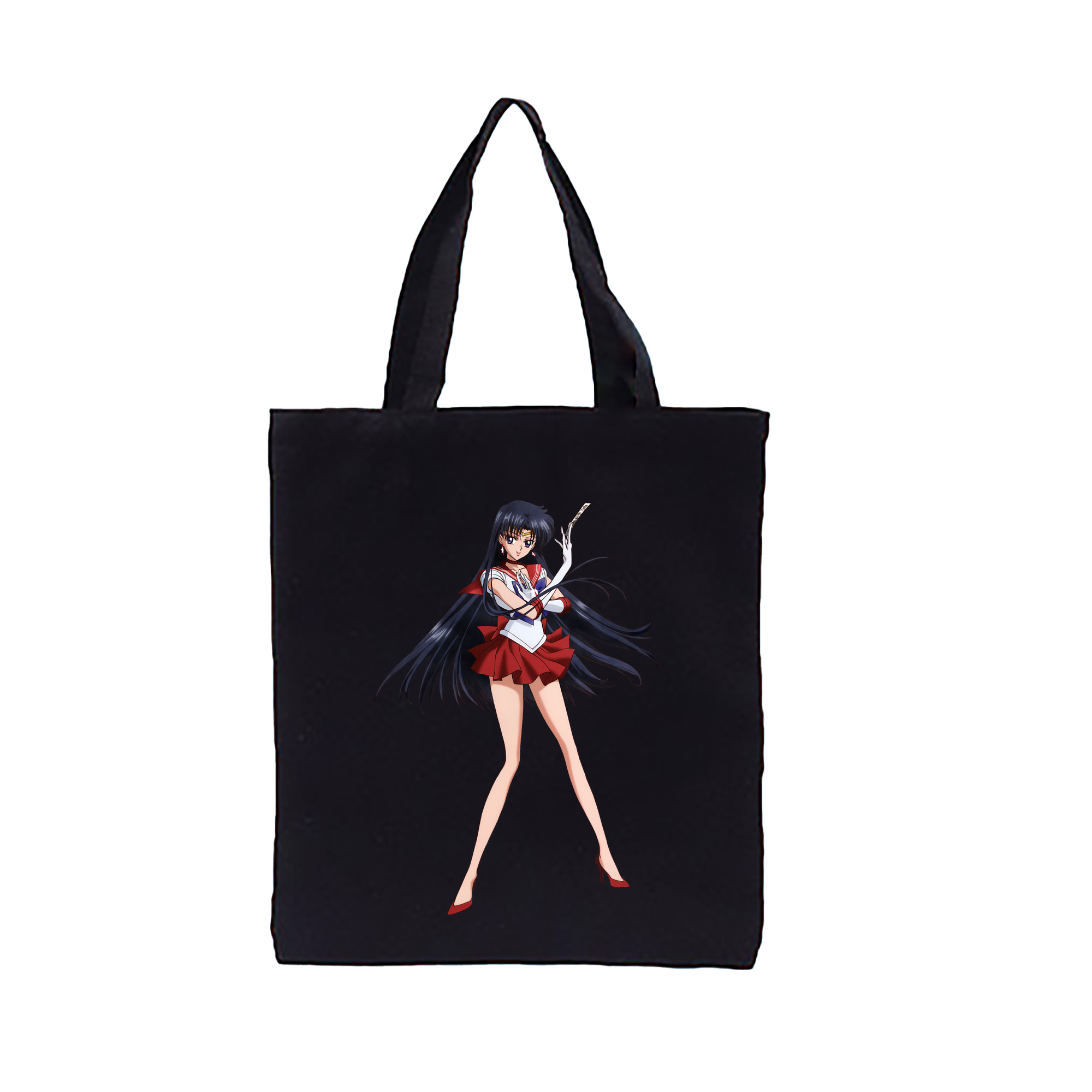 （画像用） 美少女戦士セーラームーン 火野レイ ひの レイ Sailor Moon Hino Rei （セーラーマーズ,Sailor Mars） 縦型キャンバス生地手提げバッグ　トートバッグ