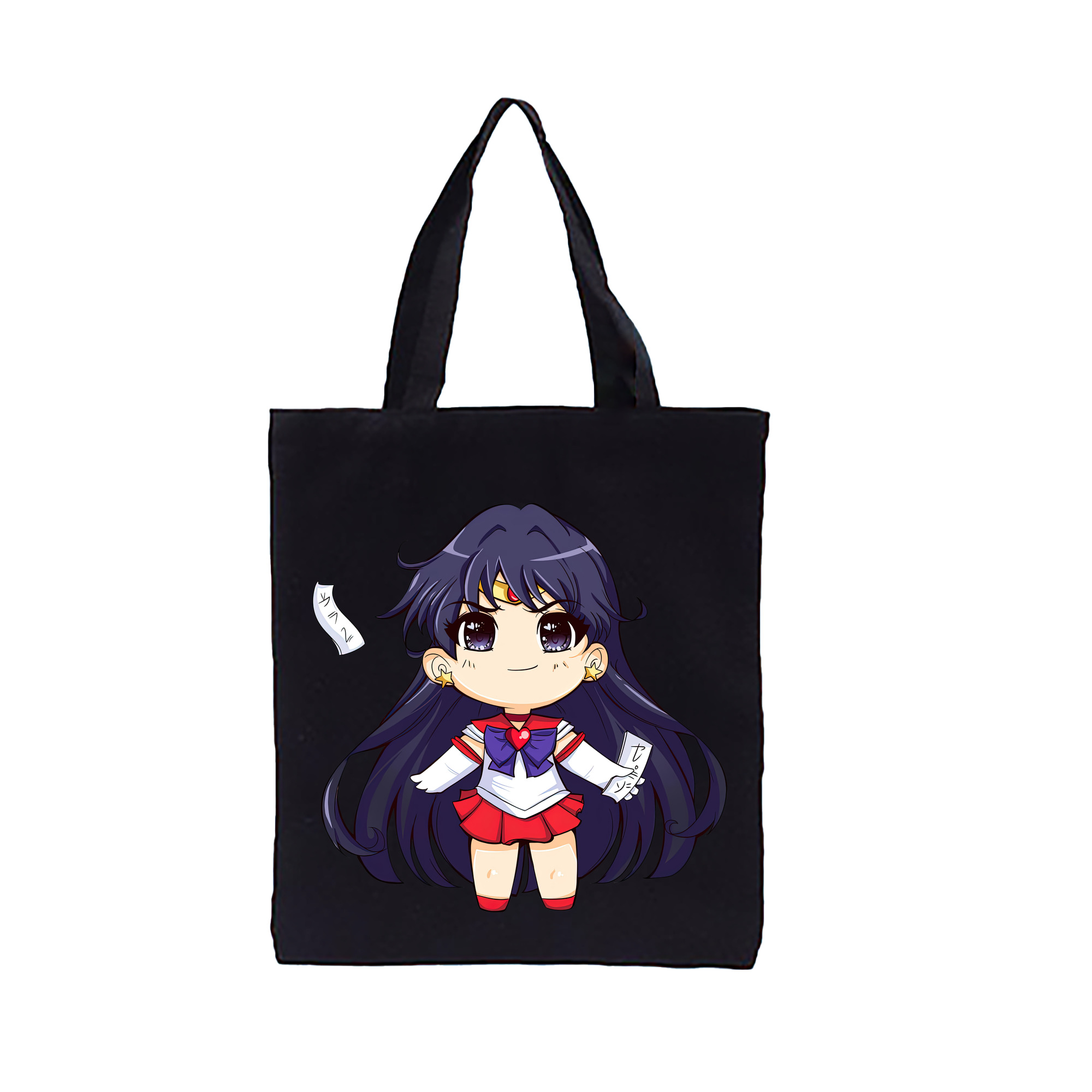 （画像用） 美少女戦士セーラームーン 火野レイ ひの レイ Sailor Moon Hino Rei （セーラーマーズ,Sailor Mars） 縦型キャンバス生地手提げバッグ　トートバッグ