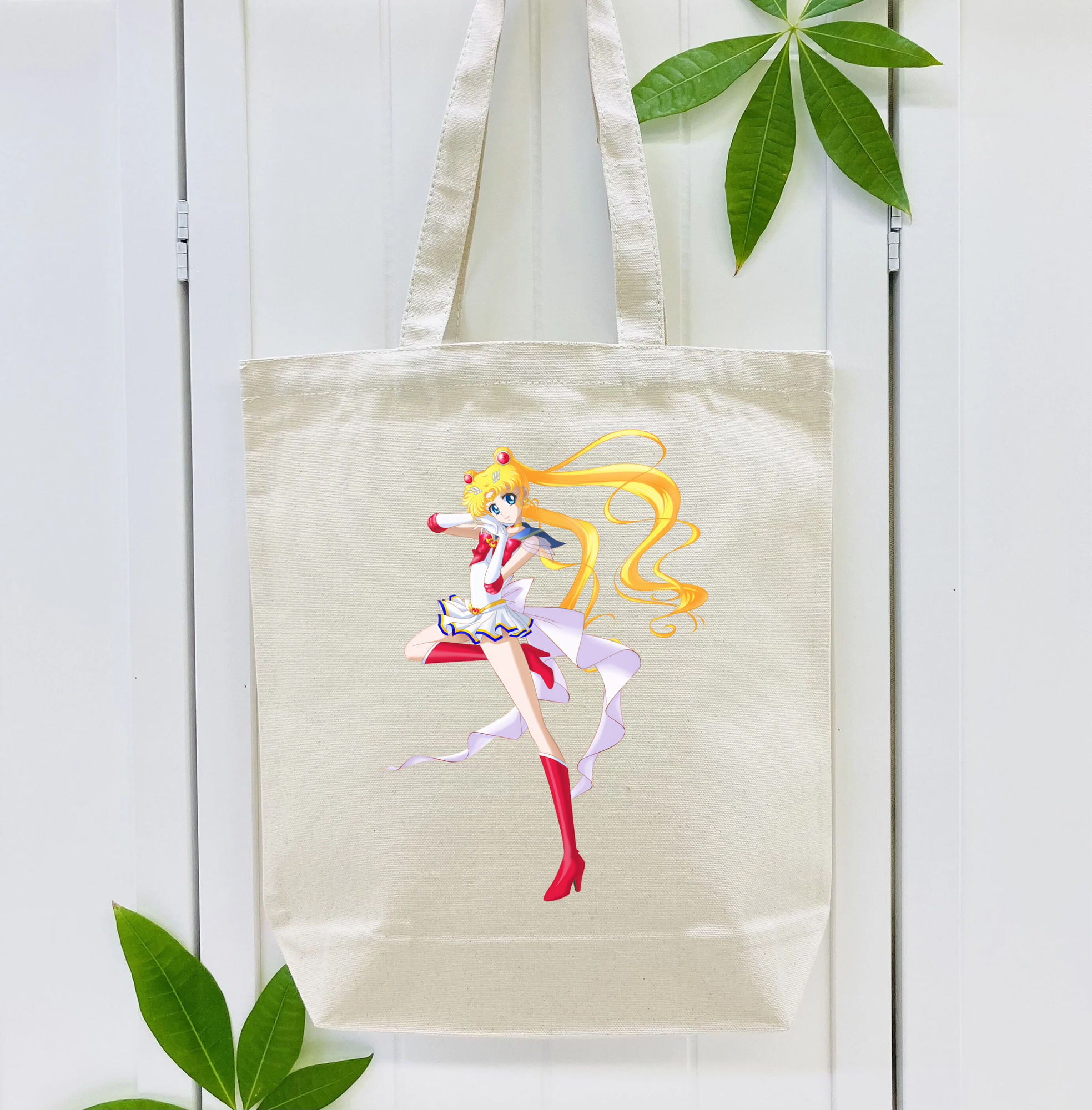 美少女戦士セーラームーン 月野 うさぎ つきの うさぎ Sailor Moon Tsukino Usagi 縦型キャンバス生地手提げバッグ　トートバッグ