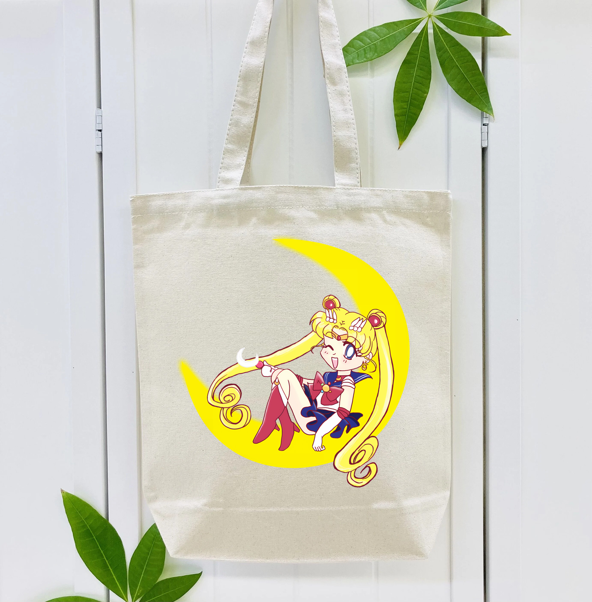 美少女戦士セーラームーン 月野 うさぎ つきの うさぎ Sailor Moon Tsukino Usagi 縦型キャンバス生地手提げバッグ　トートバッグ