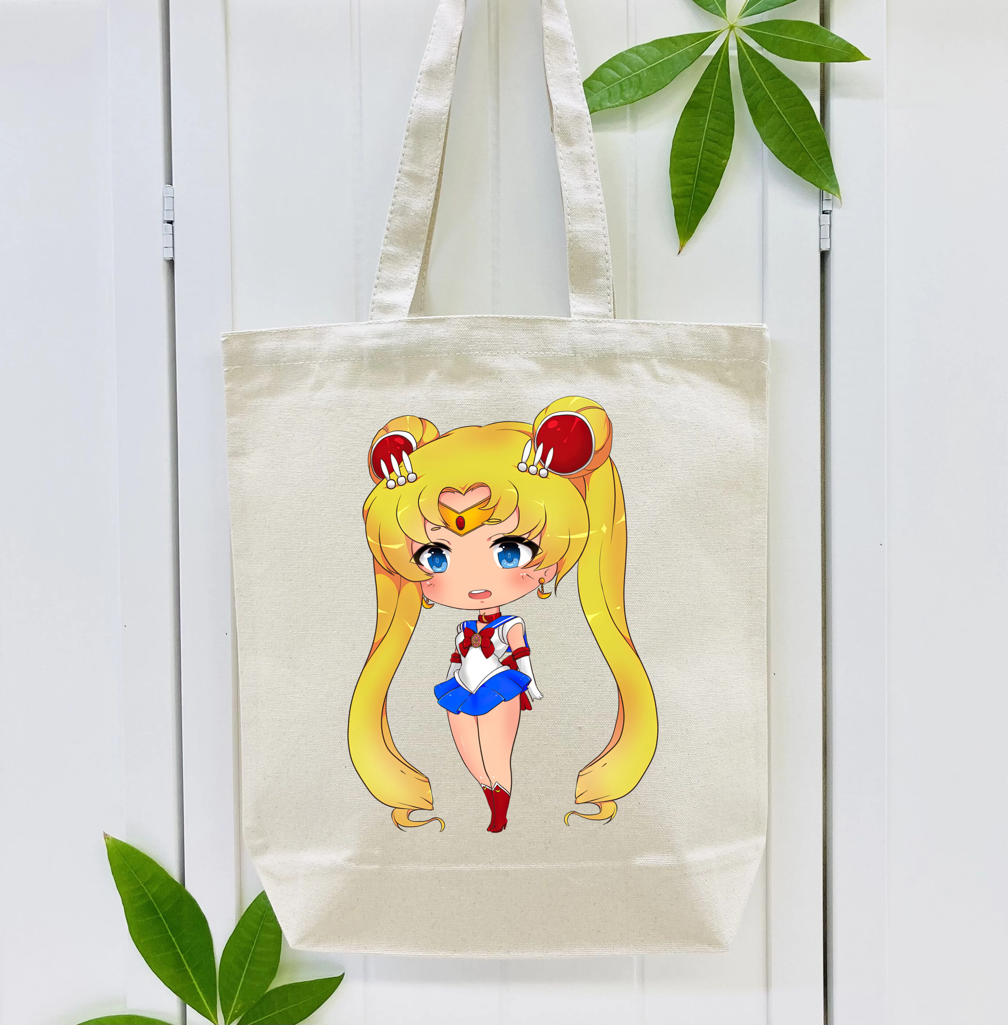美少女戦士セーラームーン 月野 うさぎ つきの うさぎ Sailor Moon Tsukino Usagi 縦型キャンバス生地手提げバッグ　トートバッグ