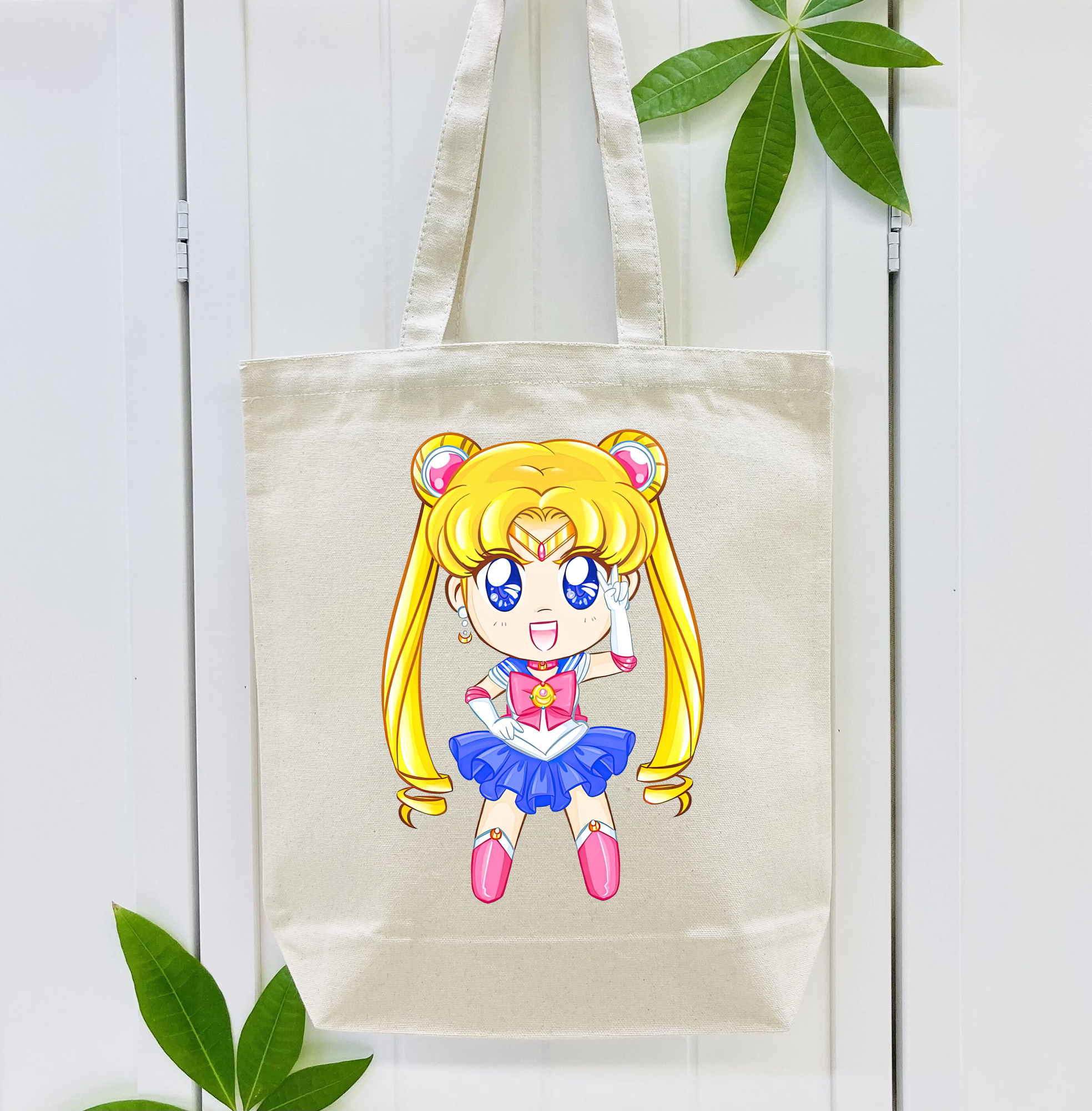 美少女戦士セーラームーン 月野 うさぎ つきの うさぎ Sailor Moon Tsukino Usagi 縦型キャンバス生地手提げバッグ　トートバッグ
