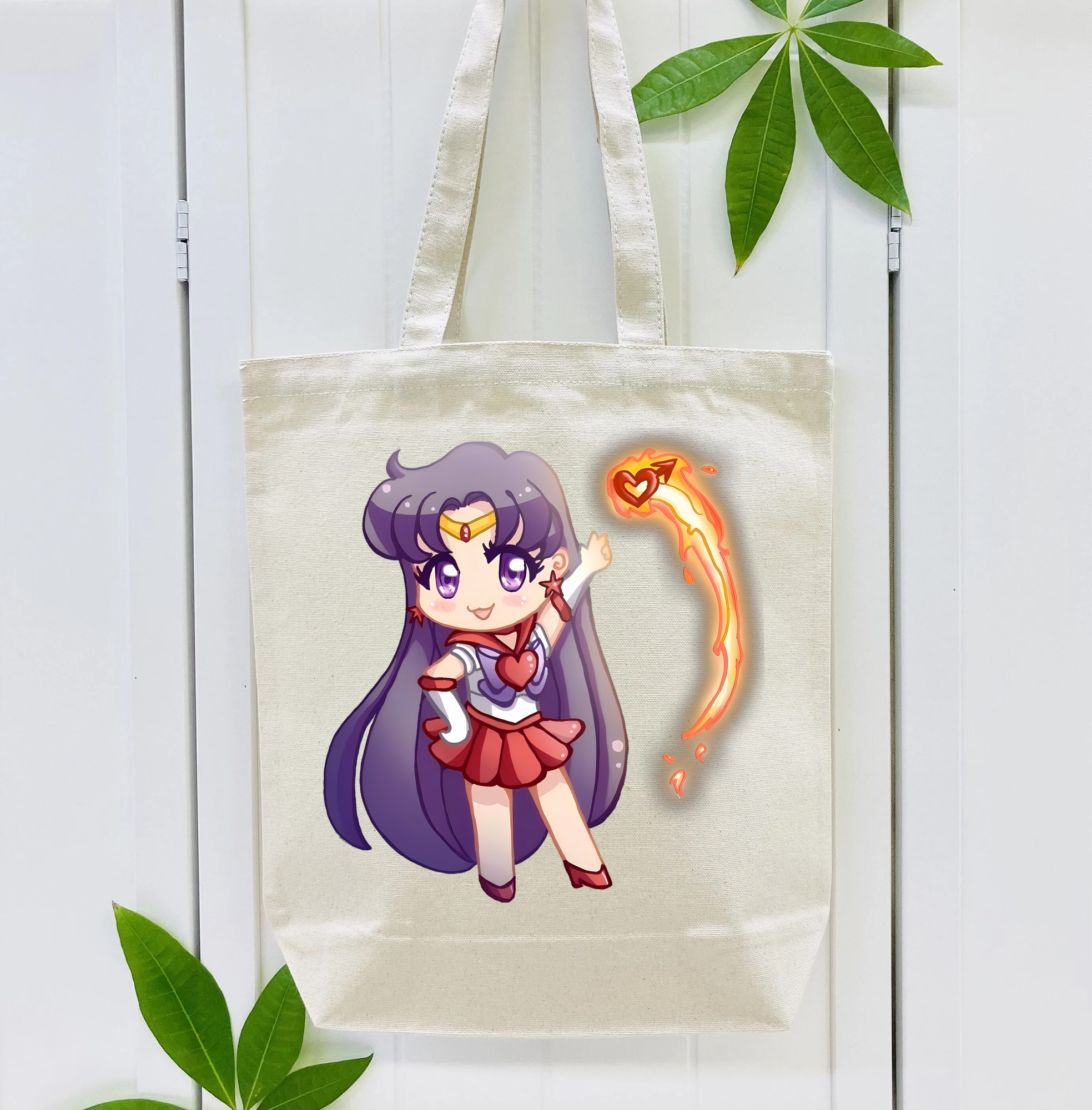 美少女戦士セーラームーン 火野レイ ひの レイ Sailor Moon Hino Rei （セーラーマーズ,Sailor Mars） 縦型キャンバス生地手提げバッグ　トートバッグ