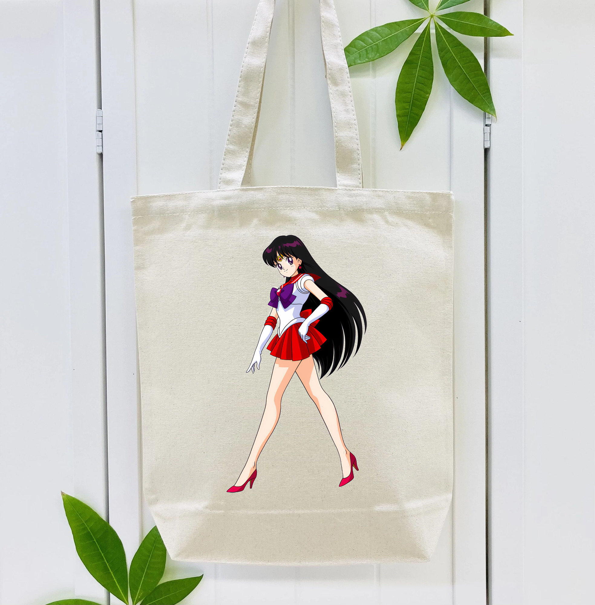 美少女戦士セーラームーン 火野レイ ひの レイ Sailor Moon Hino Rei （セーラーマーズ,Sailor Mars） 縦型キャンバス生地手提げバッグ　トートバッグ