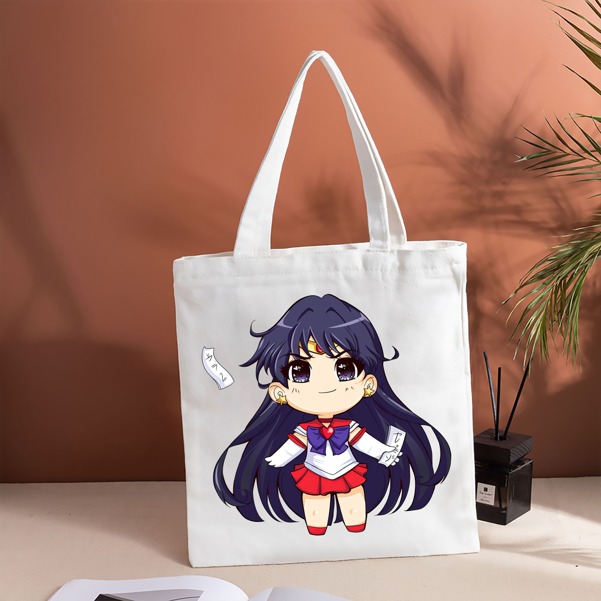 美少女戦士セーラームーン 火野レイ ひの レイ Sailor Moon Hino Rei （セーラーマーズ,Sailor Mars） 縦型キャンバス生地手提げバッグ　トートバッグ