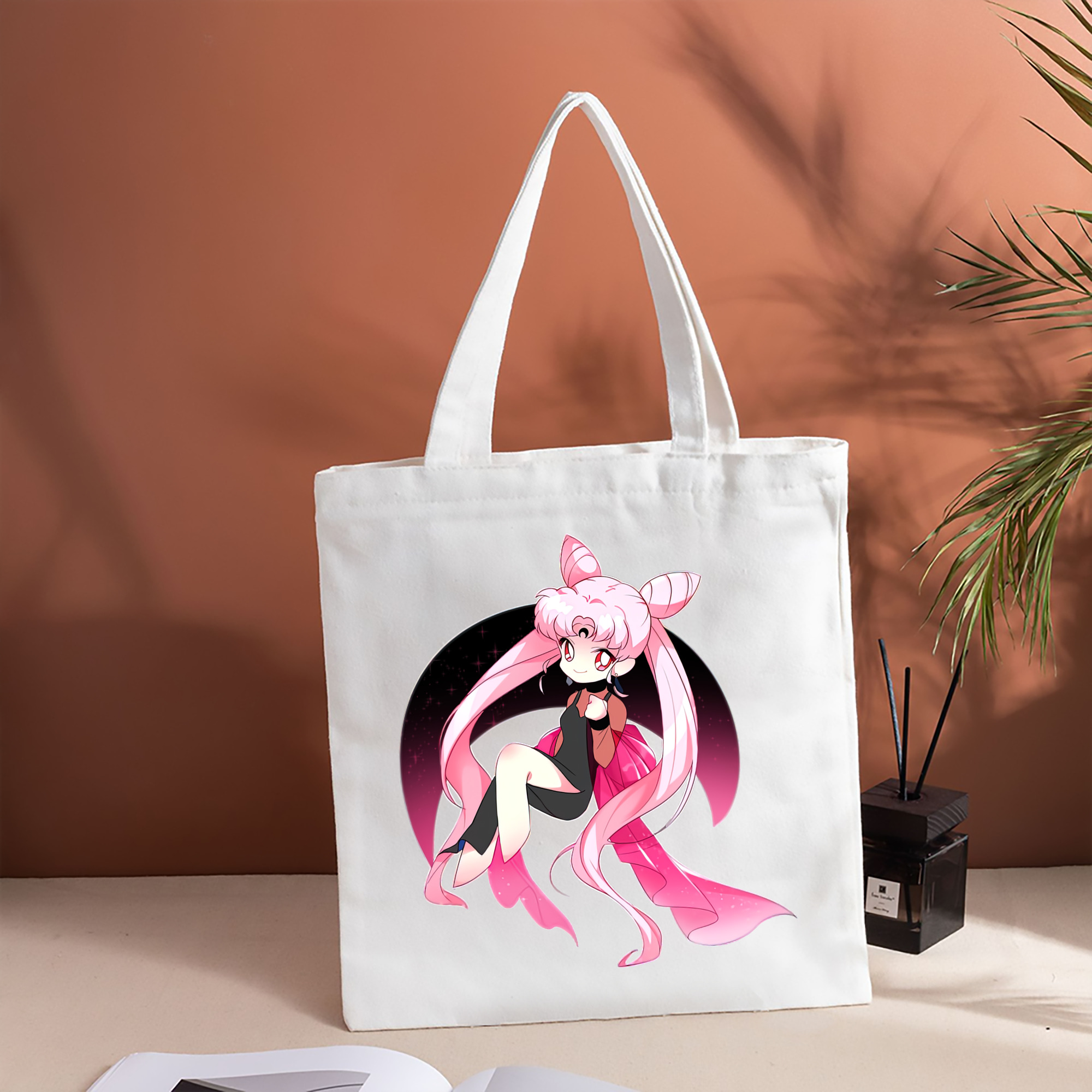 美少女戦士セーラームーン ちびうさ Sailor Moon Chibiusa Tsukino Usagi Small Lady Serenity 縦型キャンバス生地手提げバッグ　トートバッグ