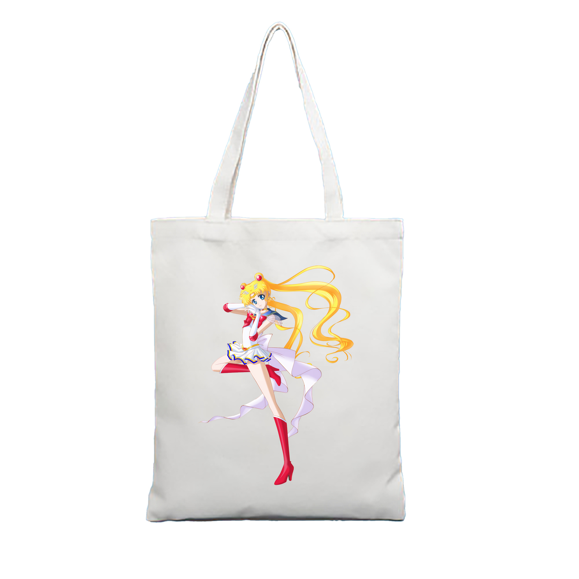 （画像用） 美少女戦士セーラームーン 月野 うさぎ つきの うさぎ Sailor Moon Tsukino Usagi 縦型キャンバス生地手提げバッグ　トートバッグ