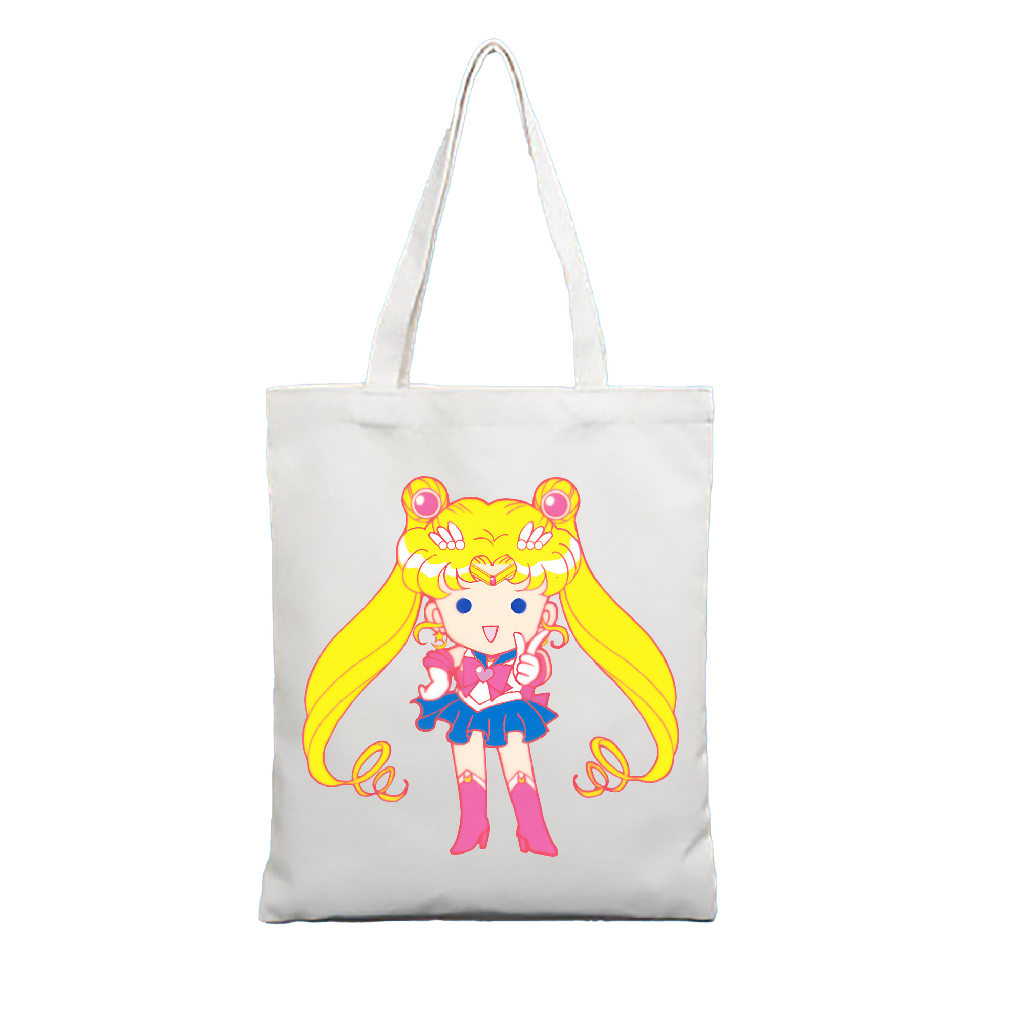 （画像用） 美少女戦士セーラームーン 月野 うさぎ つきの うさぎ Sailor Moon Tsukino Usagi 縦型キャンバス生地手提げバッグ　トートバッグ
