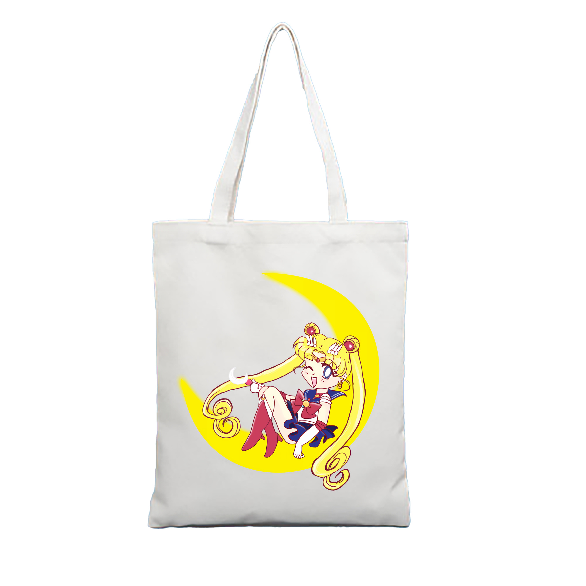 （画像用） 美少女戦士セーラームーン 月野 うさぎ つきの うさぎ Sailor Moon Tsukino Usagi 縦型キャンバス生地手提げバッグ　トートバッグ