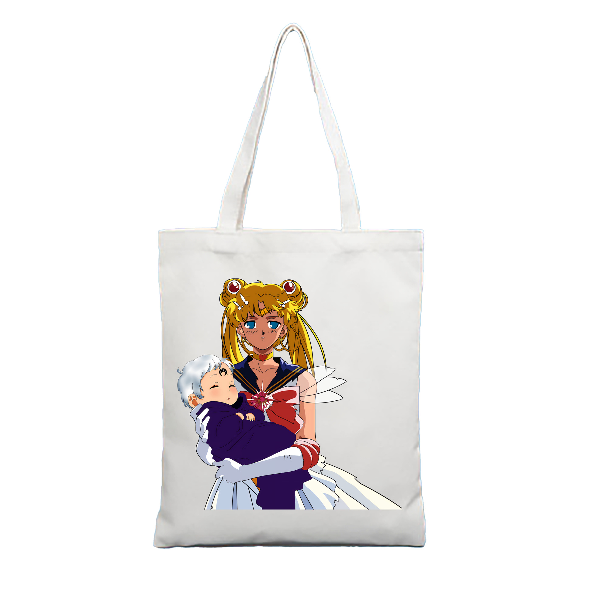 （画像用） 美少女戦士セーラームーン 月野 うさぎ つきの うさぎ Sailor Moon Tsukino Usagi 縦型キャンバス生地手提げバッグ　トートバッグ