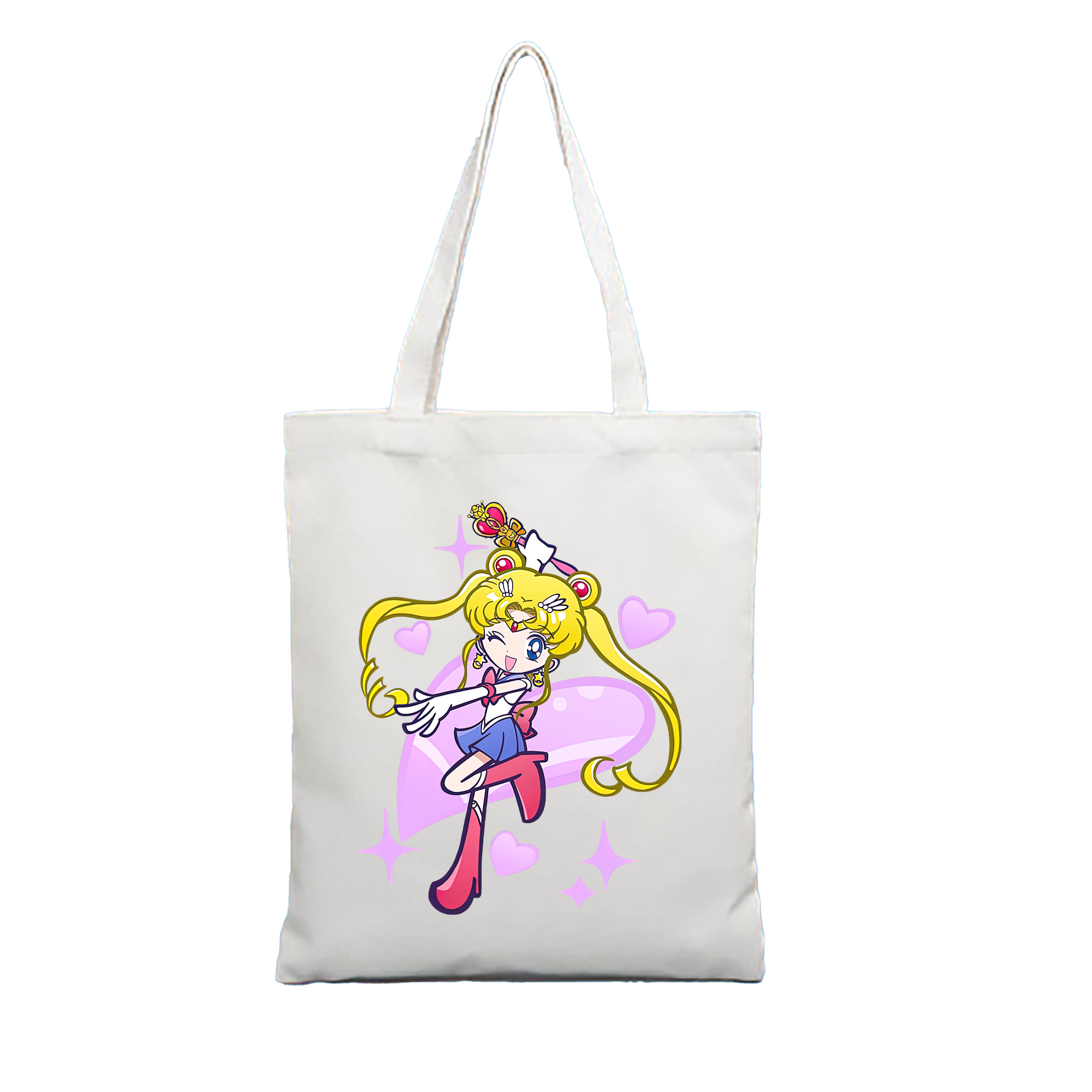（画像用） 美少女戦士セーラームーン 月野 うさぎ つきの うさぎ Sailor Moon Tsukino Usagi 縦型キャンバス生地手提げバッグ　トートバッグ