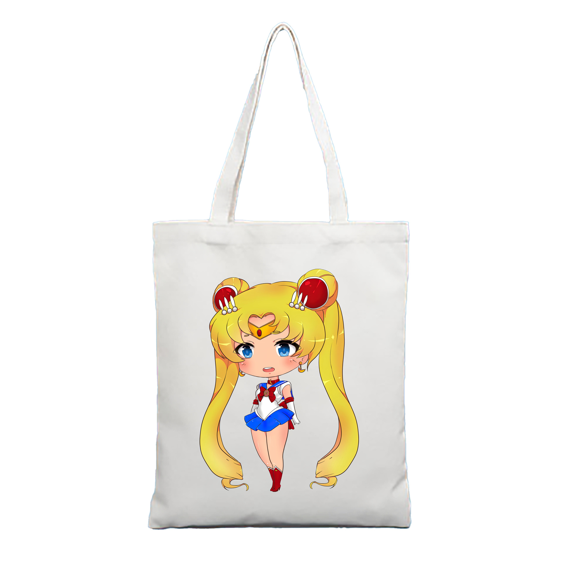 （画像用） 美少女戦士セーラームーン 月野 うさぎ つきの うさぎ Sailor Moon Tsukino Usagi 縦型キャンバス生地手提げバッグ　トートバッグ