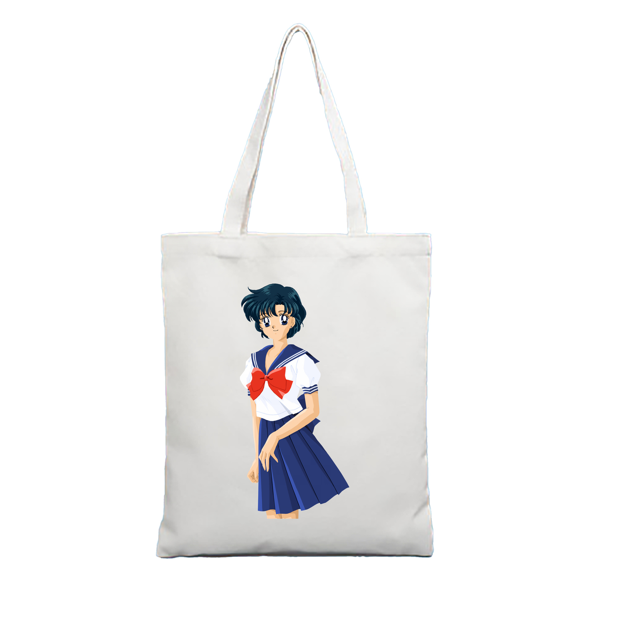 （画像用） 美少女戦士セーラームーン 水野 亜美 みずの あみ Sailor Moon Mizuno Ami 縦型キャンバス生地手提げバッグ　トートバッグ