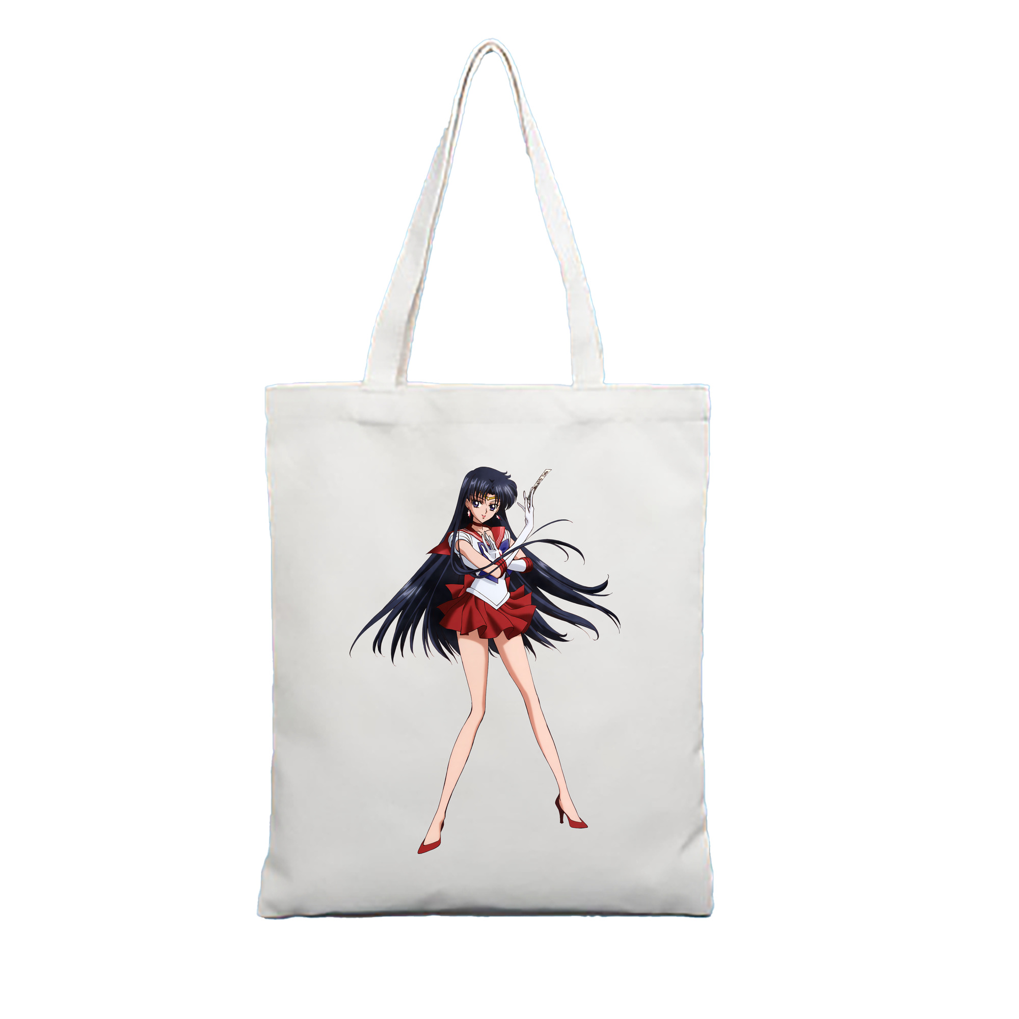 （画像用） 美少女戦士セーラームーン 火野レイ ひの レイ Sailor Moon Hino Rei （セーラーマーズ,Sailor Mars） 縦型キャンバス生地手提げバッグ　トートバッグ