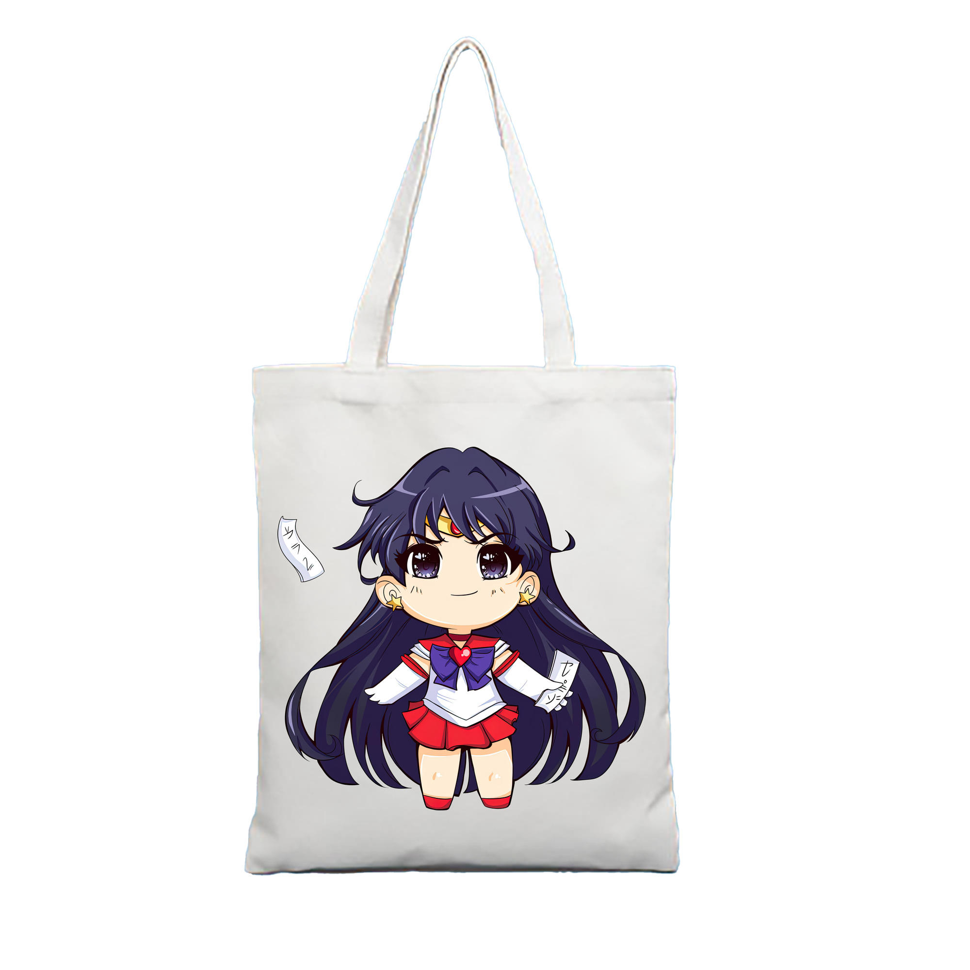 （画像用） 美少女戦士セーラームーン 火野レイ ひの レイ Sailor Moon Hino Rei （セーラーマーズ,Sailor Mars） 縦型キャンバス生地手提げバッグ　トートバッグ