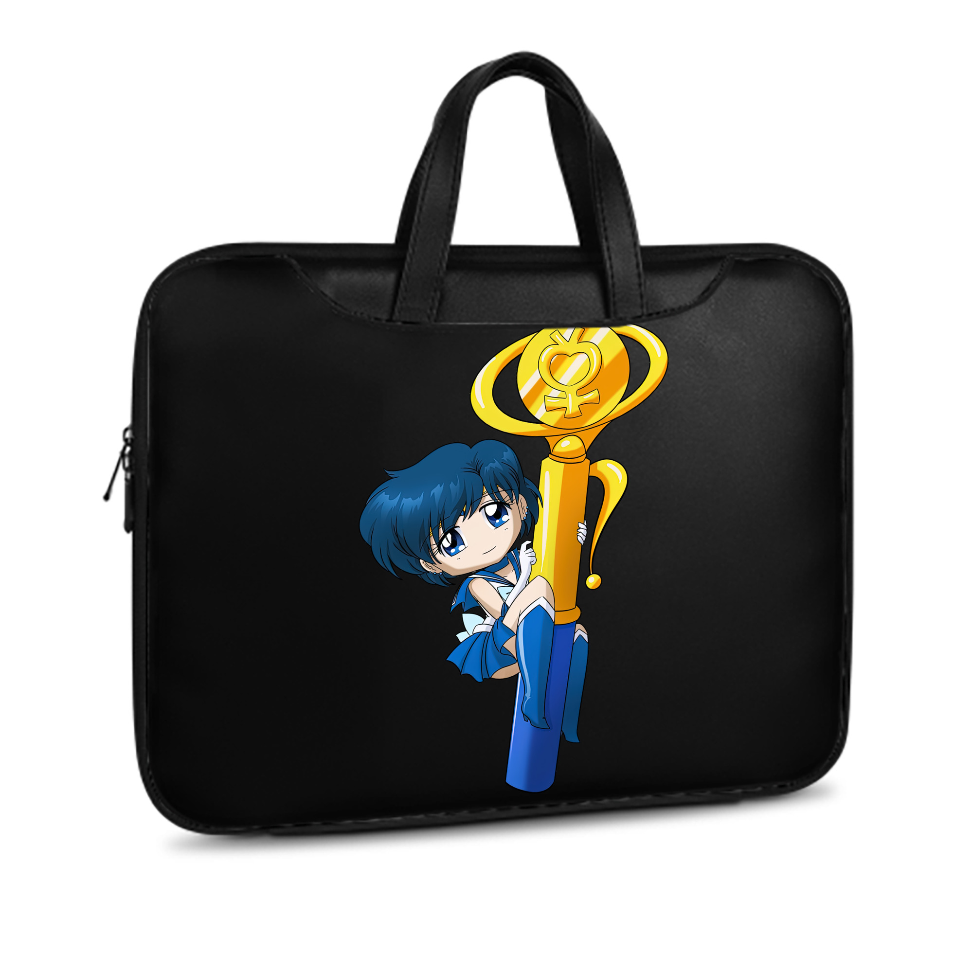 （画像用） 美少女戦士セーラームーン 水野 亜美 みずの あみ Sailor Moon Mizuno Ami レザーラップトップバッグ　ノートパソコンケース
